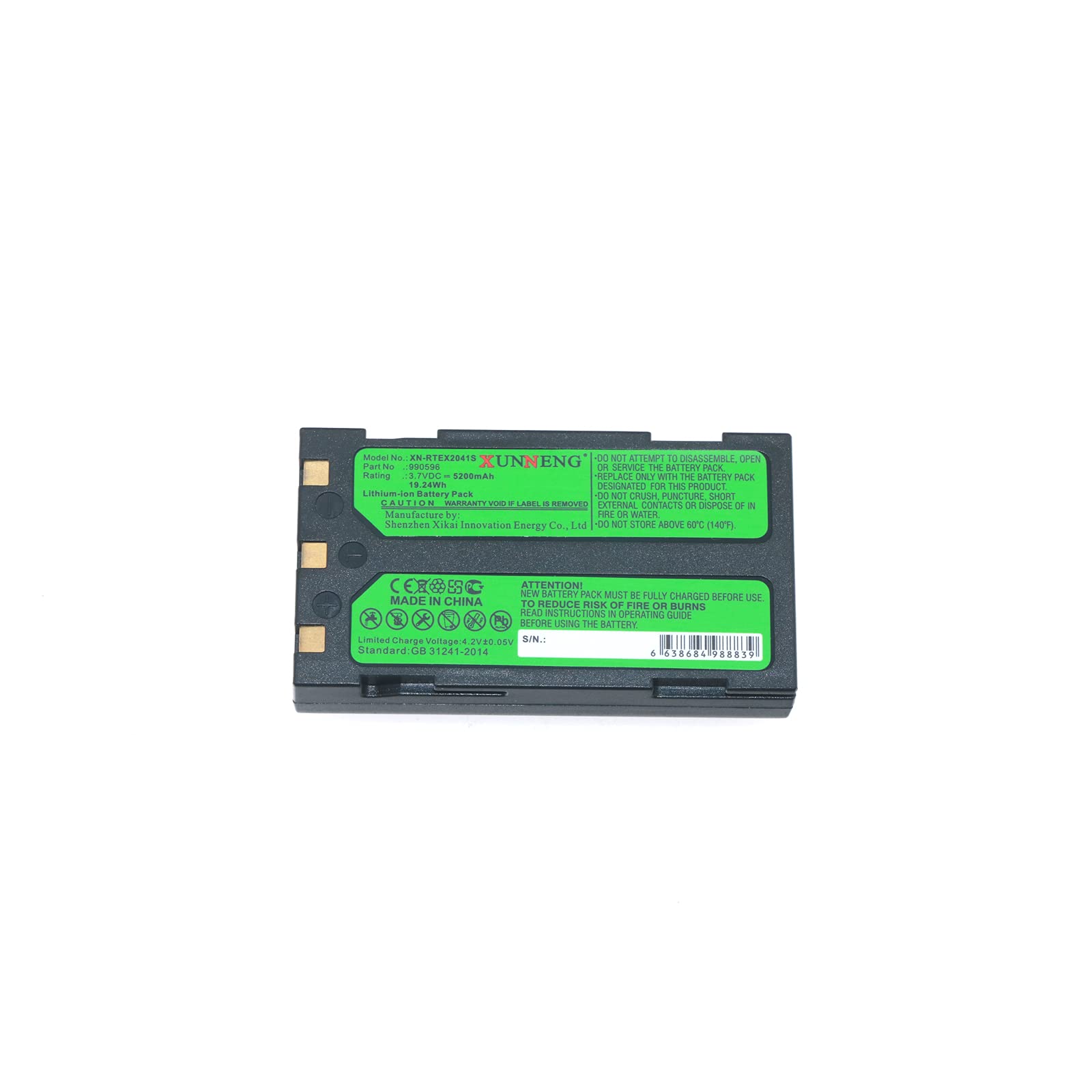 Replacement Battery for Thermal Camera Models 37888, 40798, CA-100, CA-300, Micro CA25, Micro CA-300 - Compatible with Infrared Inspection Cameras for Home, HVAC, and Electrical Maintenance