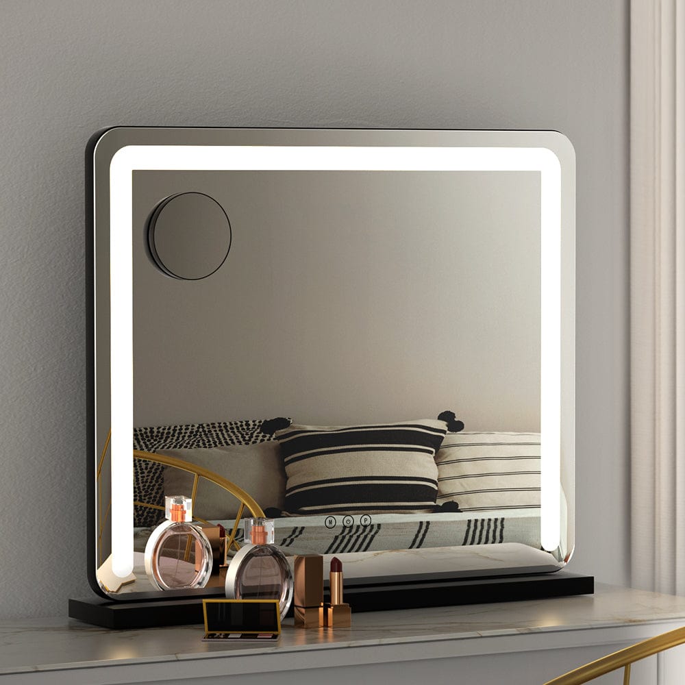 Embellir Hollywood Vanity Makeup Mirror with LED Lights - 50X60CM Tabletop Mirror for Professional Makeup, Skincare & Hairstyling at Home or Salon