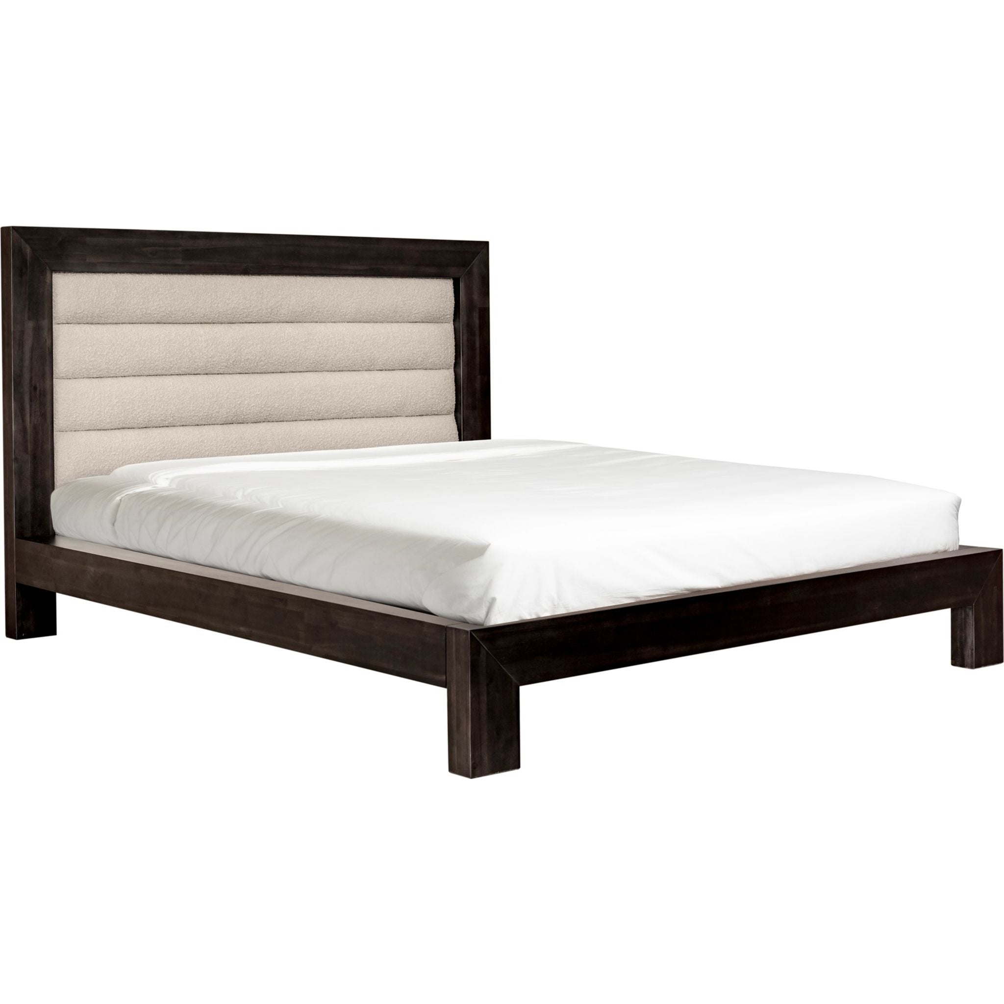 Ashcroft Platform Bed Frame - Dark Grey Queen Size, Modern Minimalist Bedroom Furniture for Small Spaces & Apartments