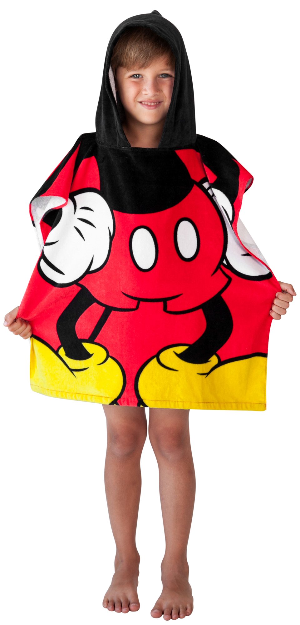 Disney Mickey Mouse Hooded Towel Poncho for Kids - Soft Bath & Beach Cover Up, Swim Wrap for Boys & Girls - Perfect for Pool, Beach, and After Bath Time