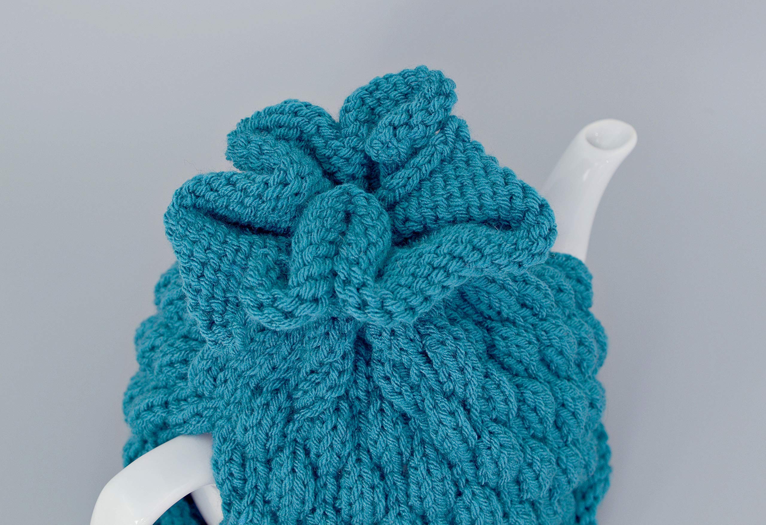 Hand-Knitted Teal Green Teapot Cozy - Elegant Tea Accessory for Kitchen Decor & Breakfast Table | Hygge Home Gift for Tea Lovers (Perfect for Afternoon Tea & Cozy Home Decor)