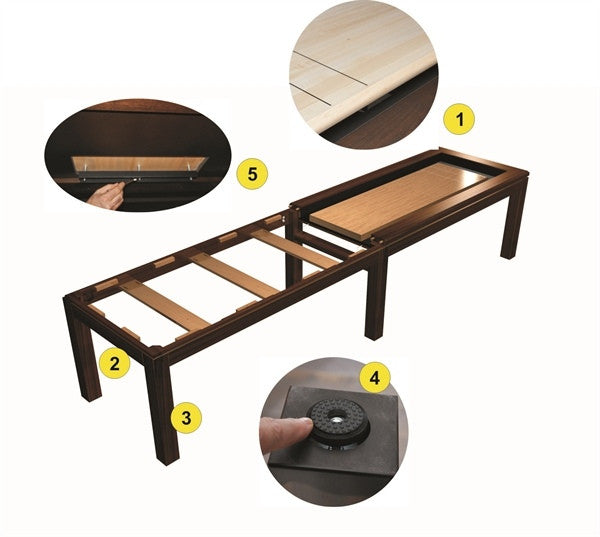 Premium Canadian Billiard La Condo Shuffleboard Table - Professional Indoor Game Table for Home, Bar & Game Room Entertainment