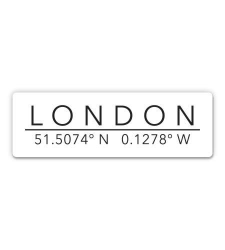 London UK City Coordinates Travel Vinyl Sticker Decal - 5