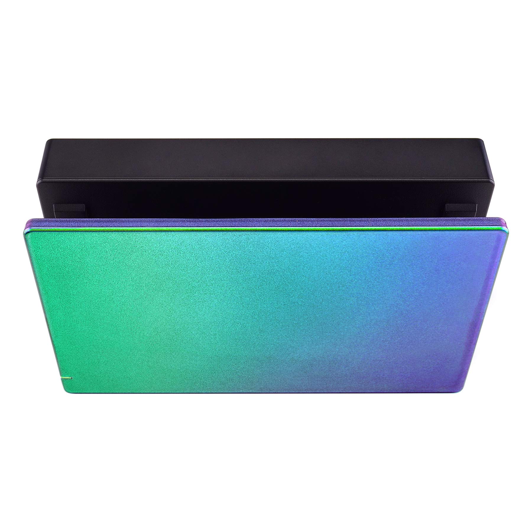 eXtremeRate Custom Chameleon Glossy Faceplate for Nintendo Switch Dock - Green Purple DIY Replacement Housing Shell (Dock Not Included) | Perfect for Gaming Setup & Home Decor