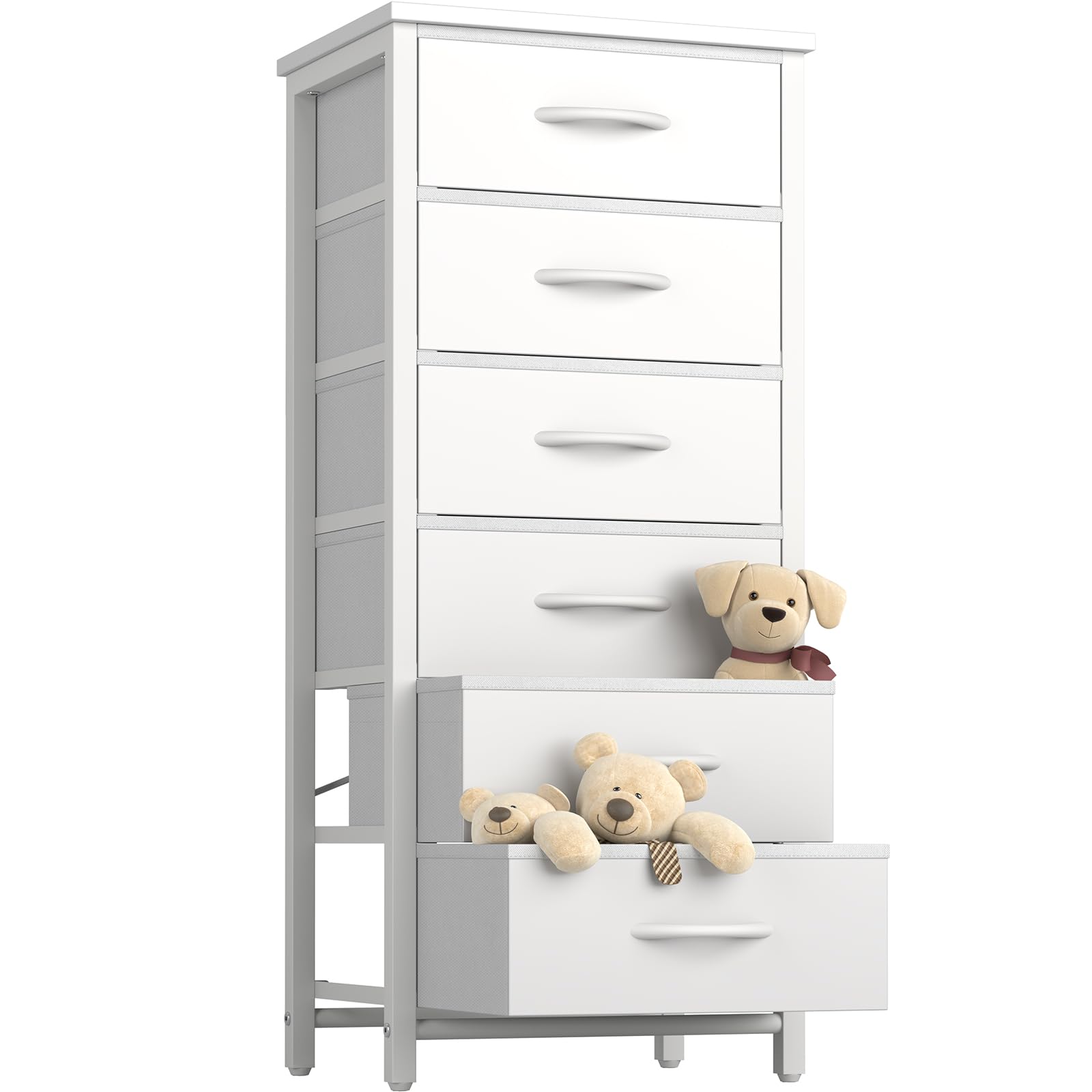Yoobure Tall Nightstand with 6 Drawers - Bedroom Storage for Small Spaces & Dorms