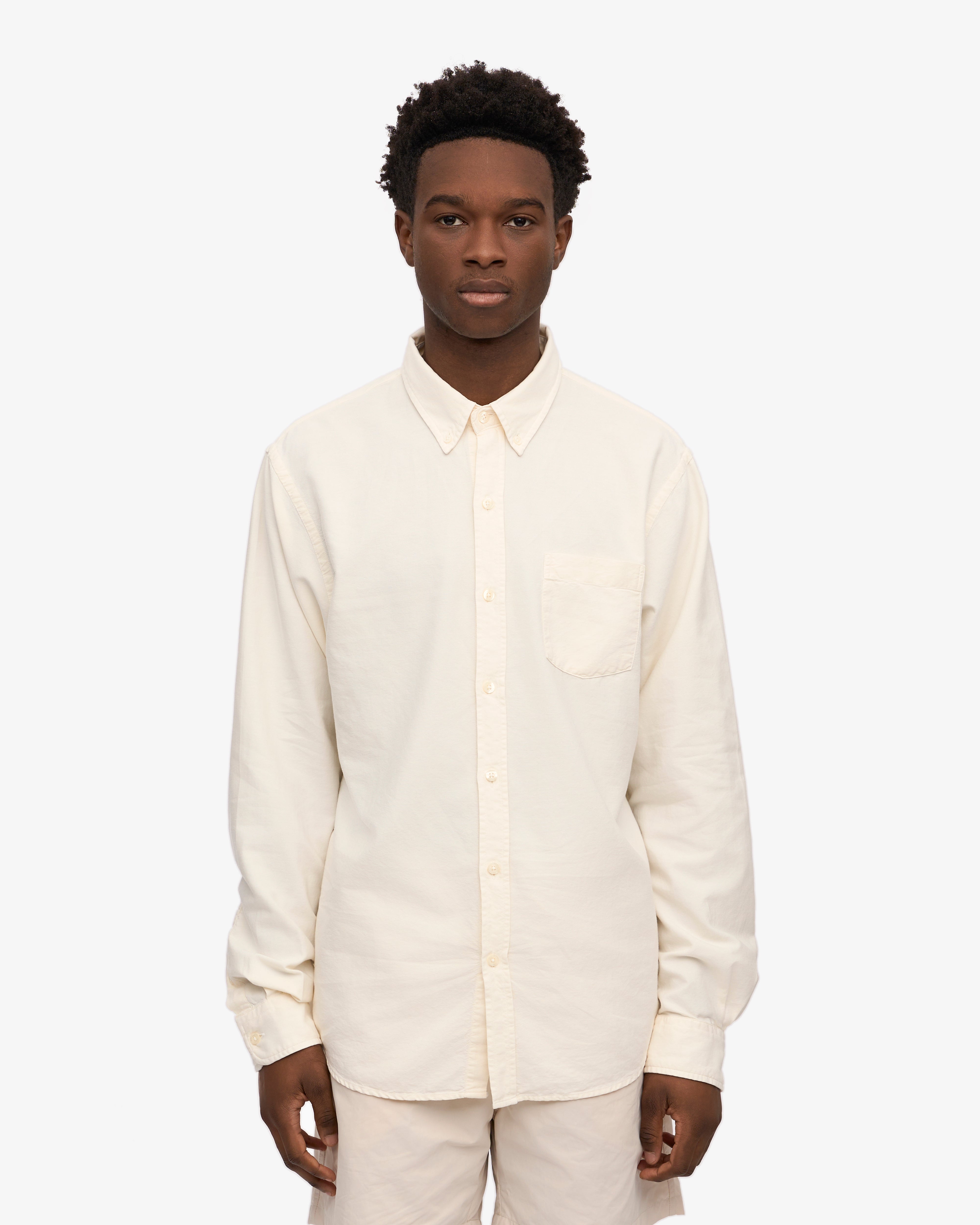 Premium Organic Cotton Button Down Shirt for Men - Ivory White - Eco-Friendly Casual & Business Wear - Perfect for Office, Dates & Outdoor Events