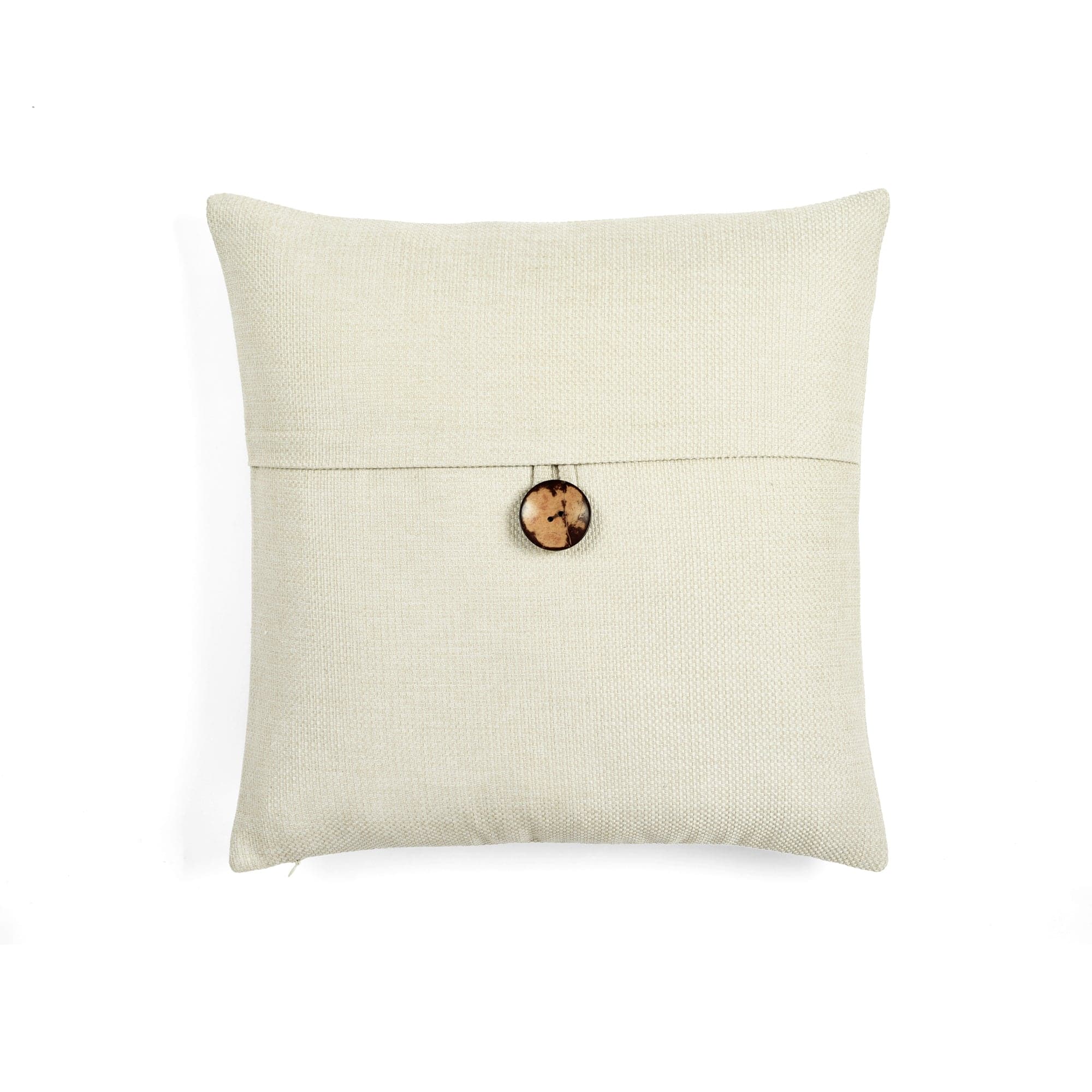 Linen Texture Woven Button Decorative Pillow Cover - Soft Bohemian Style Cushion Case for Sofa, Bed, Living Room & Home Decor