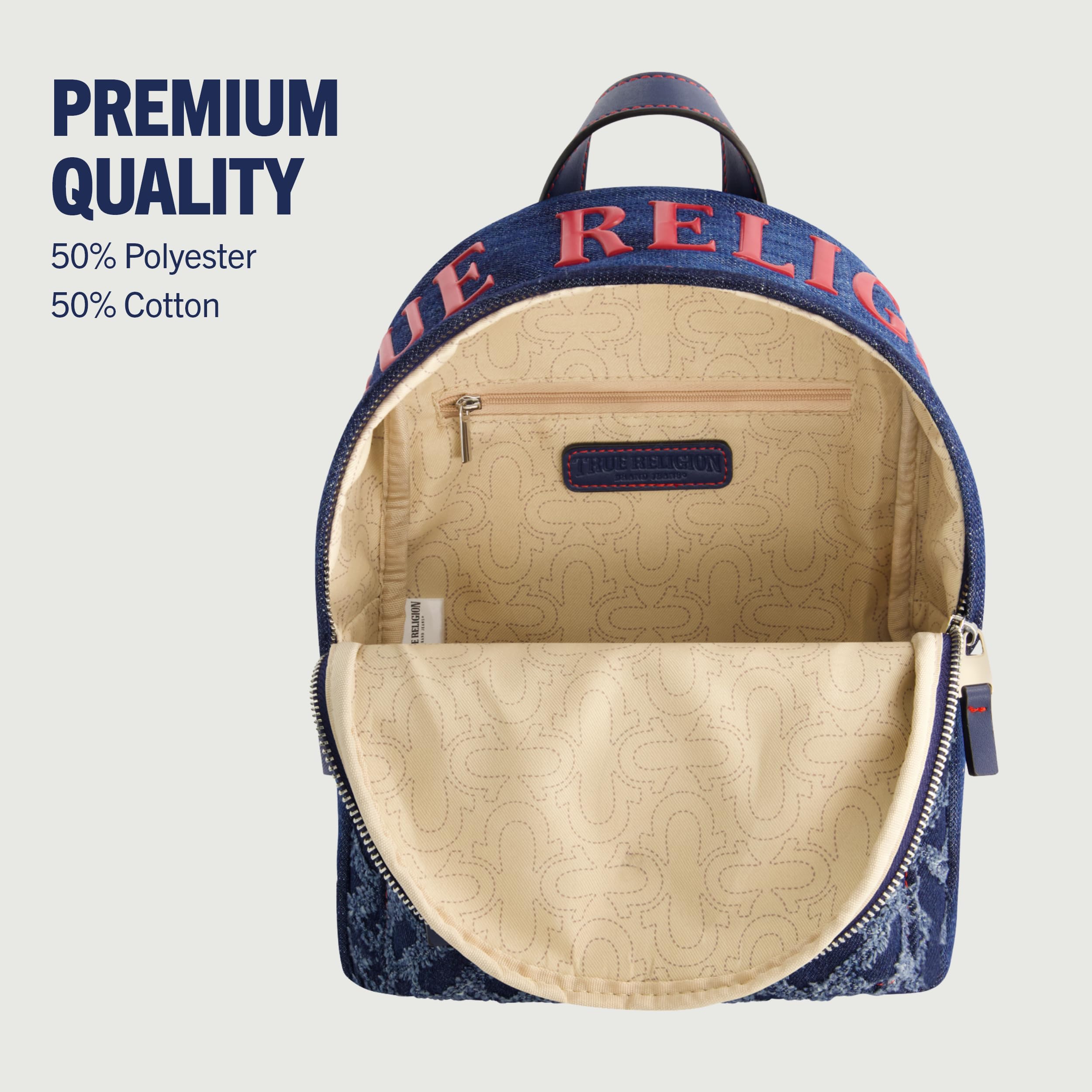 True Religion Mini Backpack for Men & Women - 11
