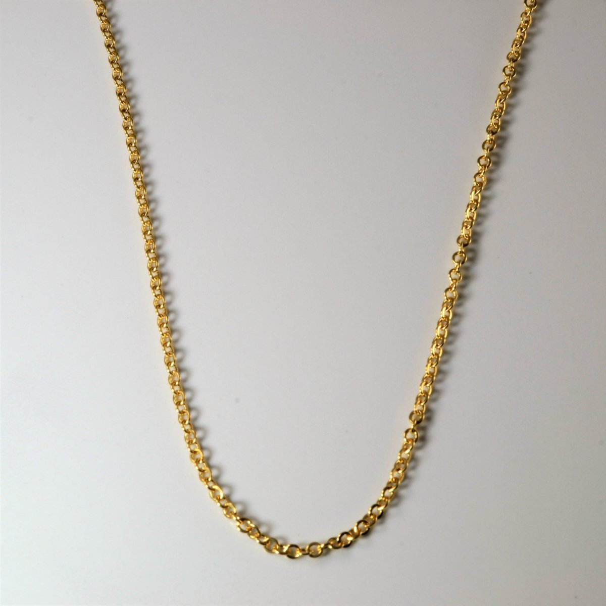 10K Yellow Gold Cable Chain Necklace 18 Inches - Elegant & Durable Jewelry for Women, Perfect for Everyday Wear, Gifts & Special Occasions