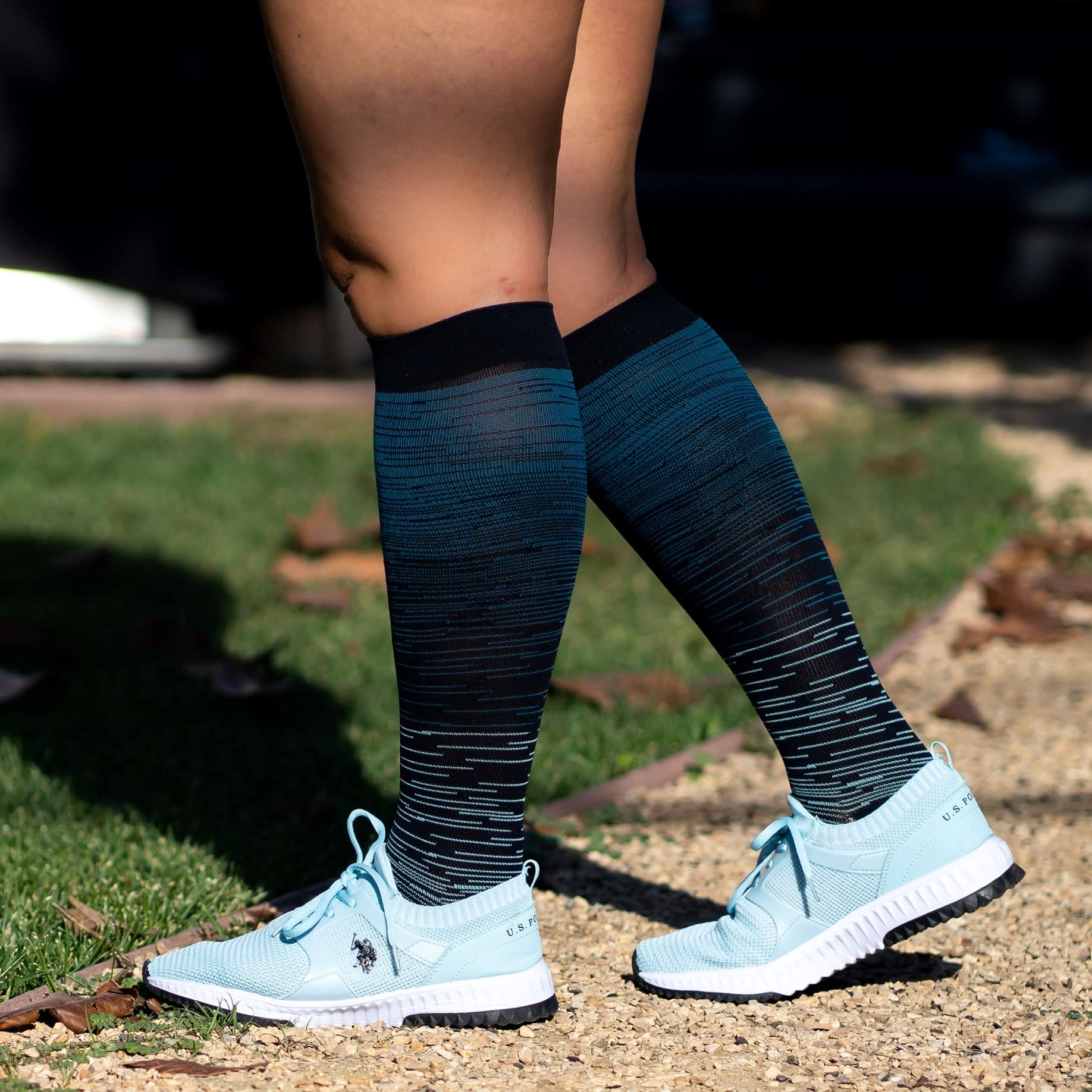 **Wide Calf Compression Socks for Women & Men – Extra Large Size 15-20 mmHg Support Socks for Nurses, Running, Pregnancy & Travel – Improve Circulation & Reduce Swelling**    *(Perfect for long shifts, workouts, flights, and daily comfort!)*