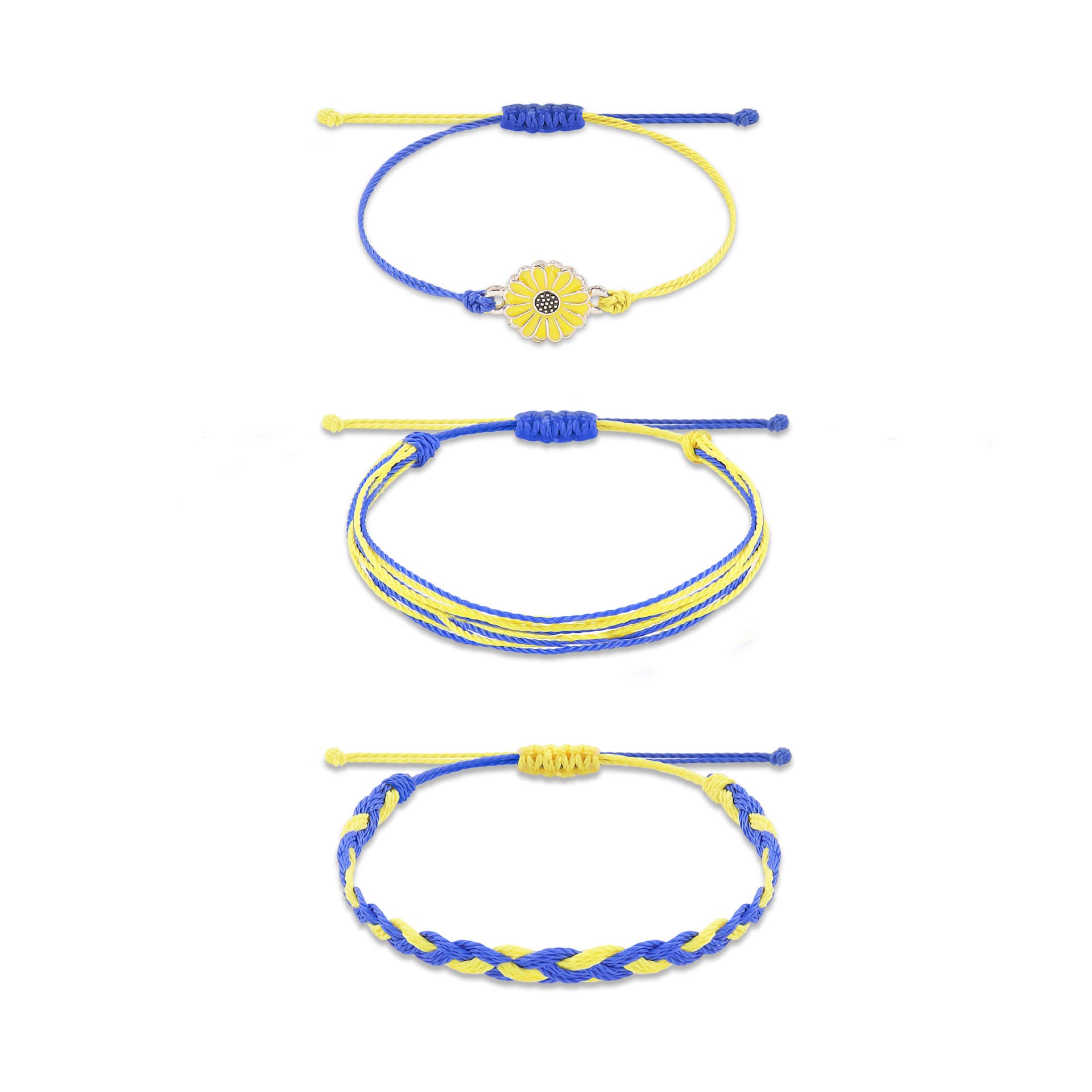 Handmade Ukraine Bracelet Set - Blue & Yellow Ukrainian Flag Color Wristbands for Women, Men & Kids - Show Support with Stylish Jewelry - Perfect for Gifts, Fundraisers & Patriotic Events