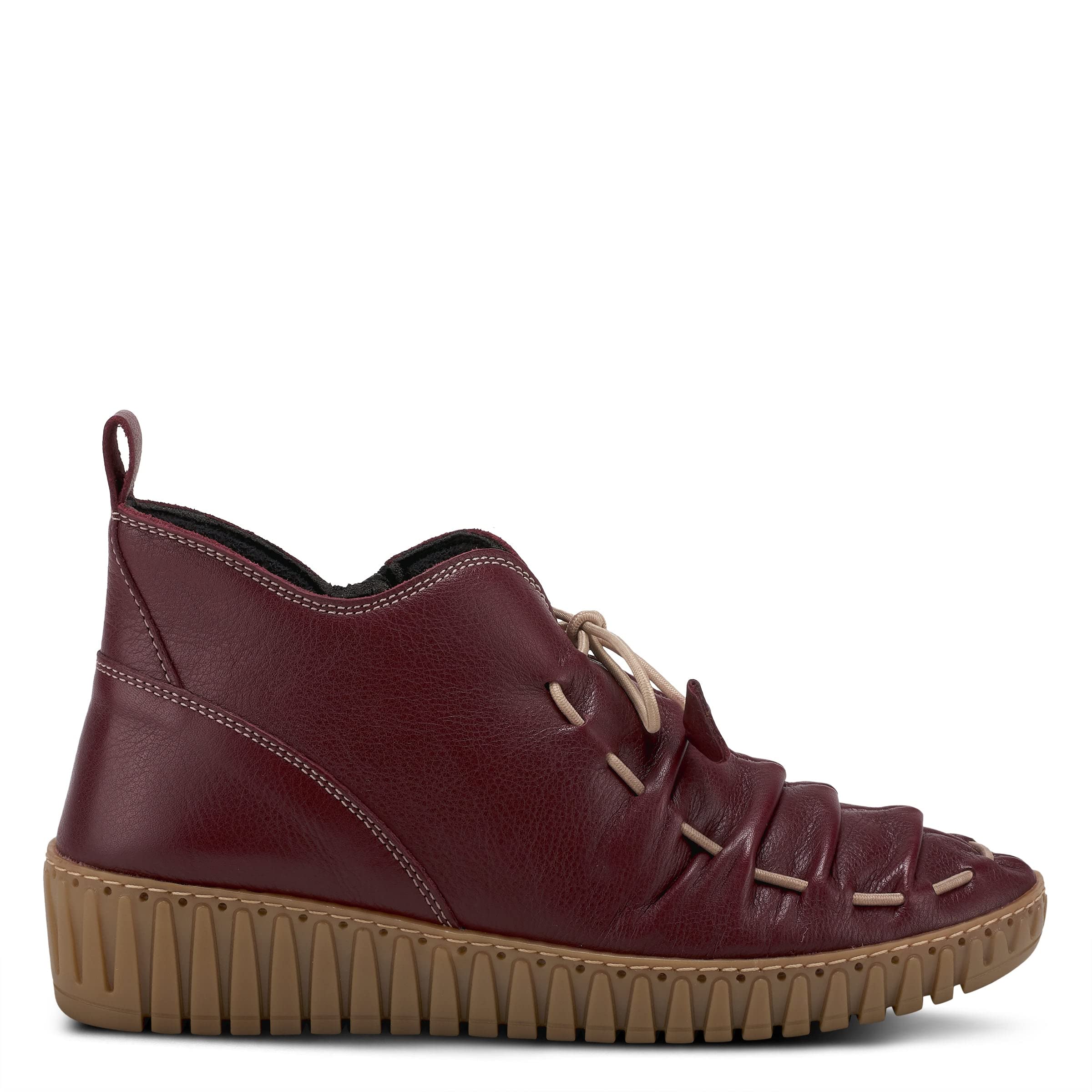 Spring Step Nespea Women's Waterproof Leather Ankle Boots with Zipper - Low Heel Western Style Booties for Casual Wear & Outdoor Activities