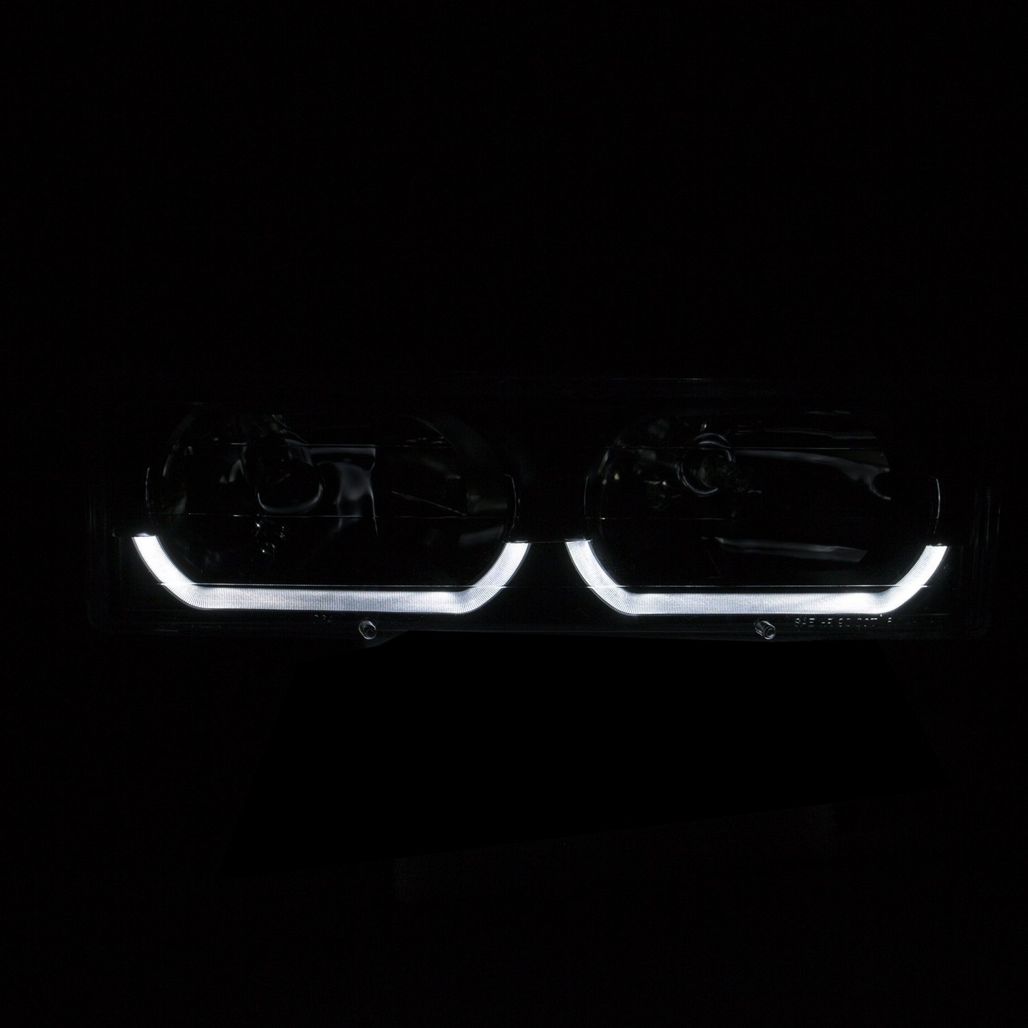 AnzoUSA 111299 Black/Clear Low-Profile Headlights for Chevrolet Silverado 1500/2500/3500 - Durable Replacement Headlamps for Off-Road & Night Driving