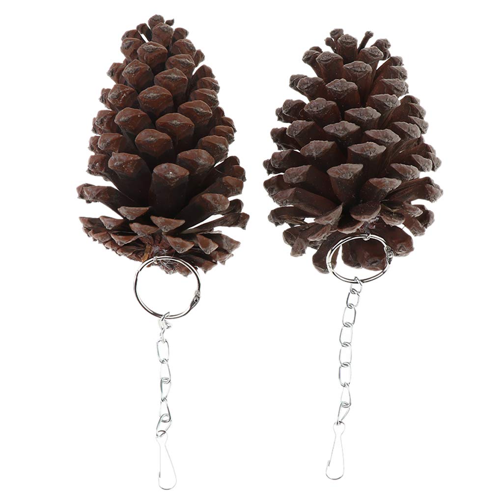 2Pcs Natural Wooden Chewing Bird Toys & Perches for Parrots - Safe & Durable for Cage Play, Training & Beak Trimming