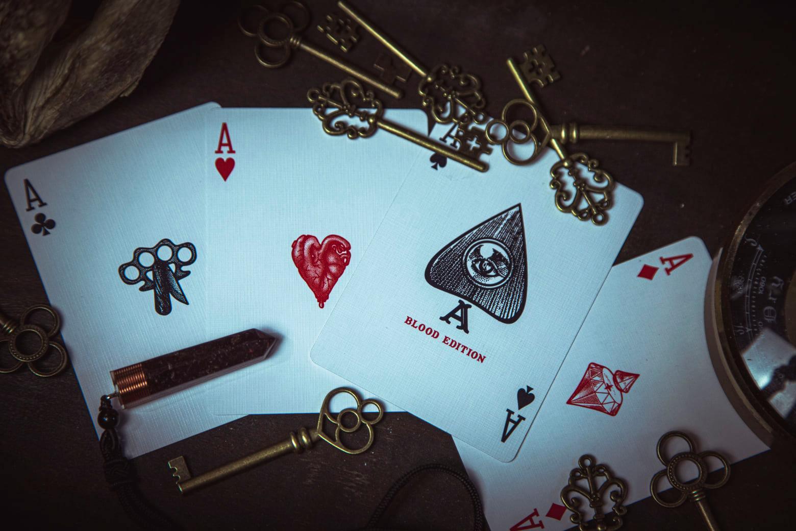 Resurrected Playing Cards V2 Blood Red Limited Edition - Premium Collectible Deck for Magic Tricks, Poker & Cardistry - Perfect for Game Nights & Gifts