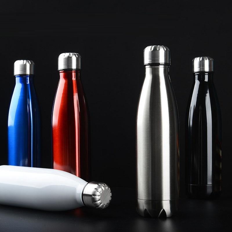 Premium Stainless Steel Double Wall Vacuum Insulated Water Bottle - 20oz Leakproof Soda Pop Style Thermos for Hot & Cold Drinks - Ideal for Hiking, Gym, Office & Outdoor Activities