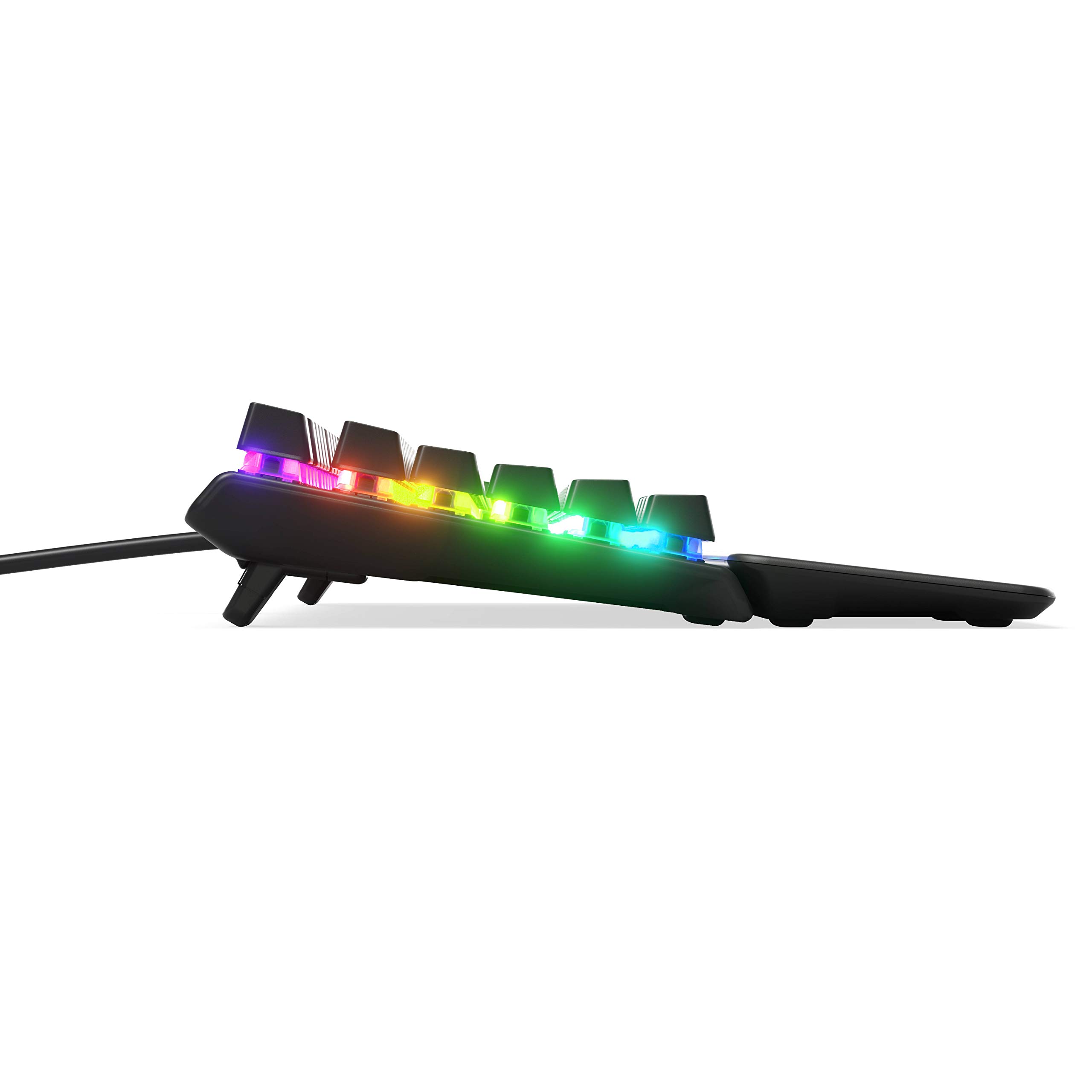 SteelSeries Apex 7 Mechanical Gaming Keyboard with OLED Smart Display - USB Passthrough & Media Controls - Tactile Quiet Brown Switch - RGB Backlit for PC, Mac, PS5, Xbox - Perfect for Gaming, Streaming & Office Work