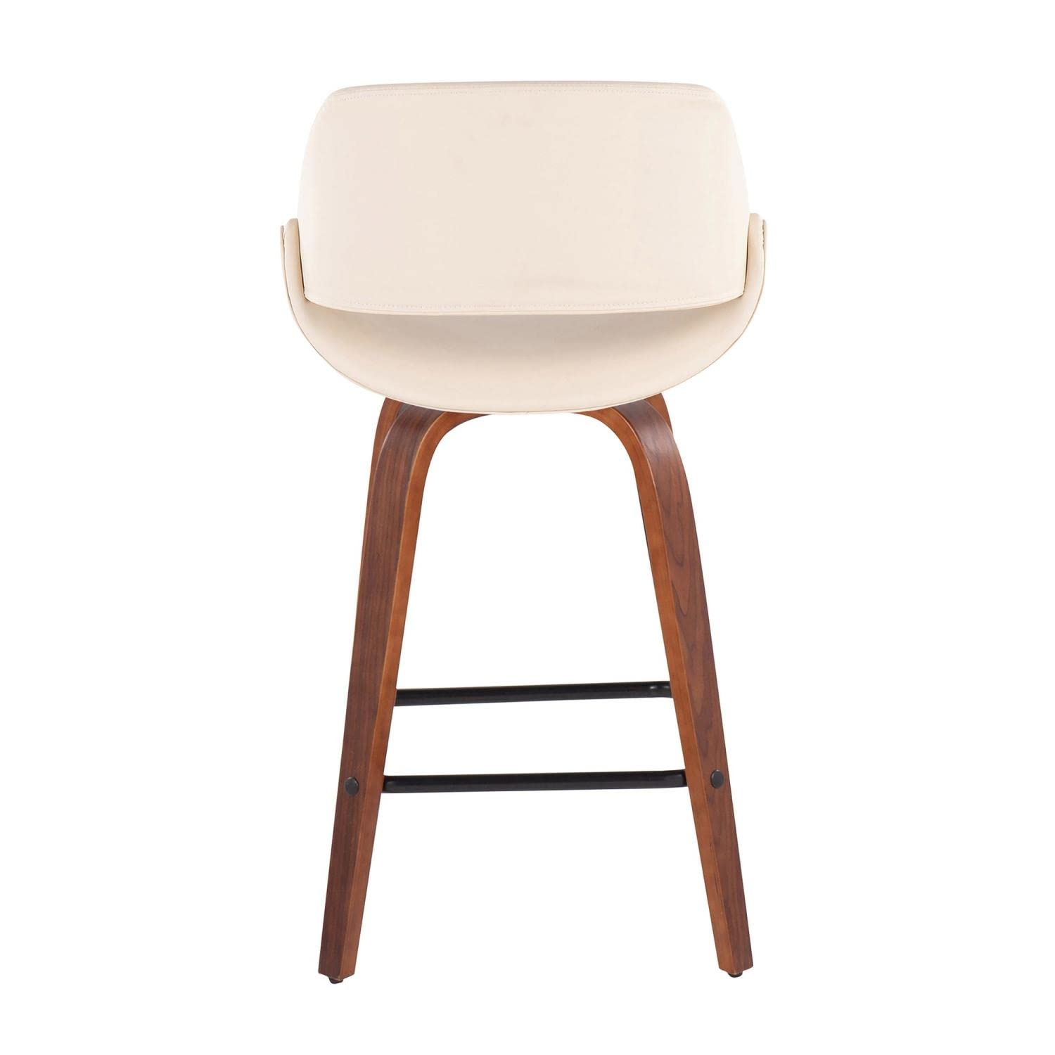 LumiSource Walnut Wood Counter Stools Set of 2 - 24