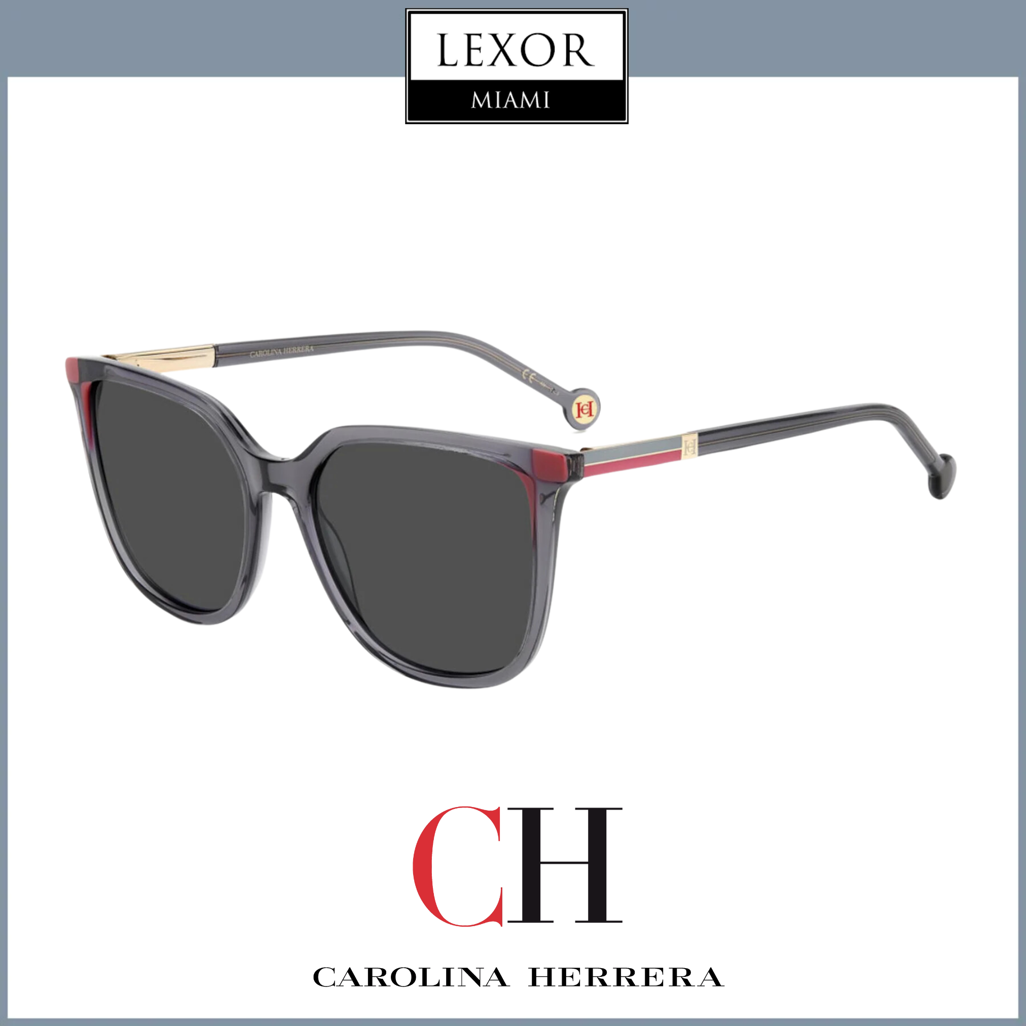 Carolina Herrera HER 0140/S 07HH IR 54/17 145 Women's Designer Sunglasses - UV Protection & Polarized Lenses for Driving, Beach & Outdoor Fashion