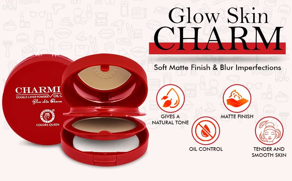 Colors Queen 2-in-1 Oil Control & Matte Pressed Powder - 04 Sand, 18g | Lightweight Long-Lasting Compact Powder with Mirror & Puff | Perfect for Daily Makeup, Touch-Ups & On-the-Go Use