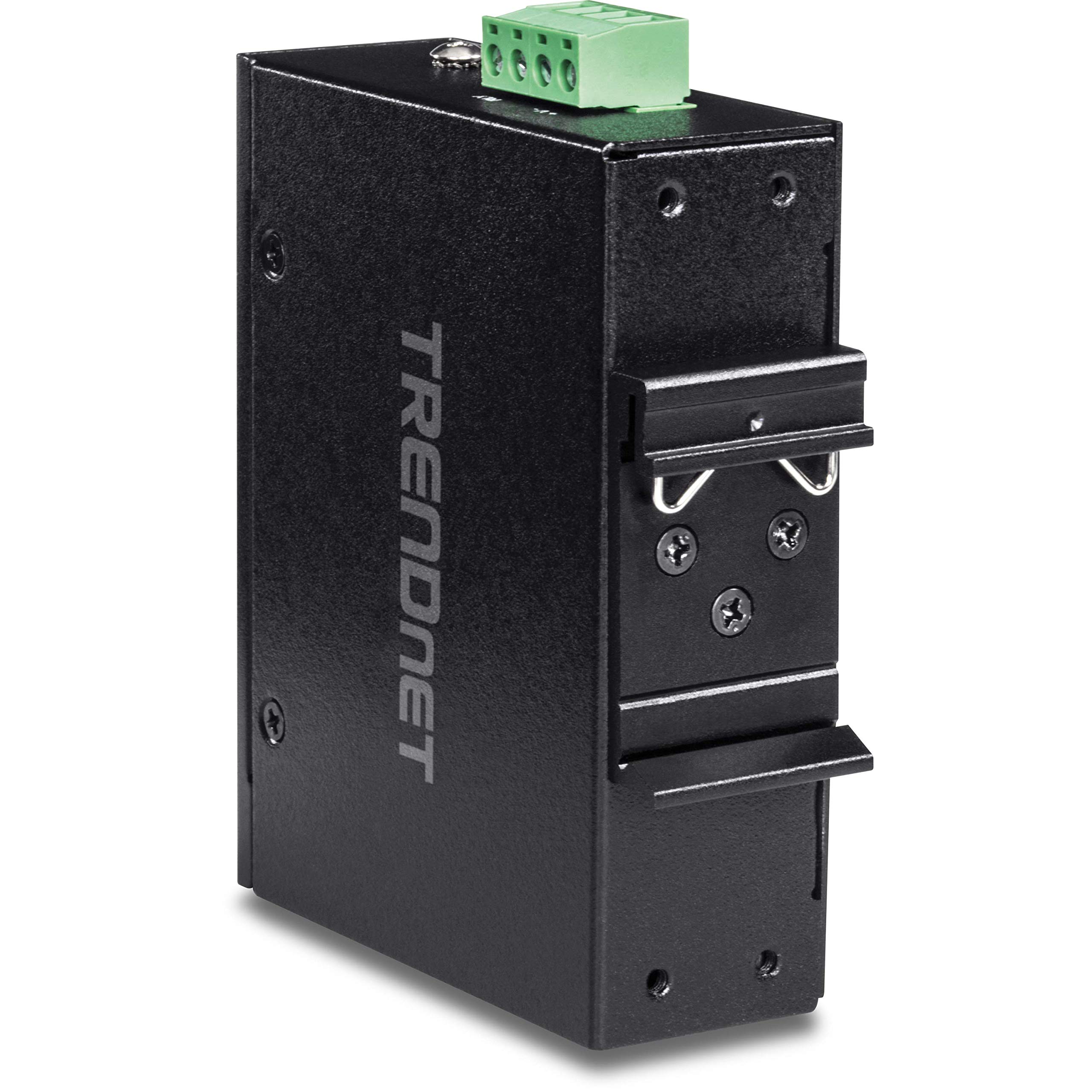TRENDnet Industrial 1000Mbps Ethernet to SFP Media Converter | DIN-Rail & Wall Mountable | Supports Multi/Single Mode Fiber | for Harsh Environments & Industrial Networks | Power Supply Sold Separately | Black (TI-F11SFP) | Perfect for Factory Automation, SCADA Systems & Outdoor Networking