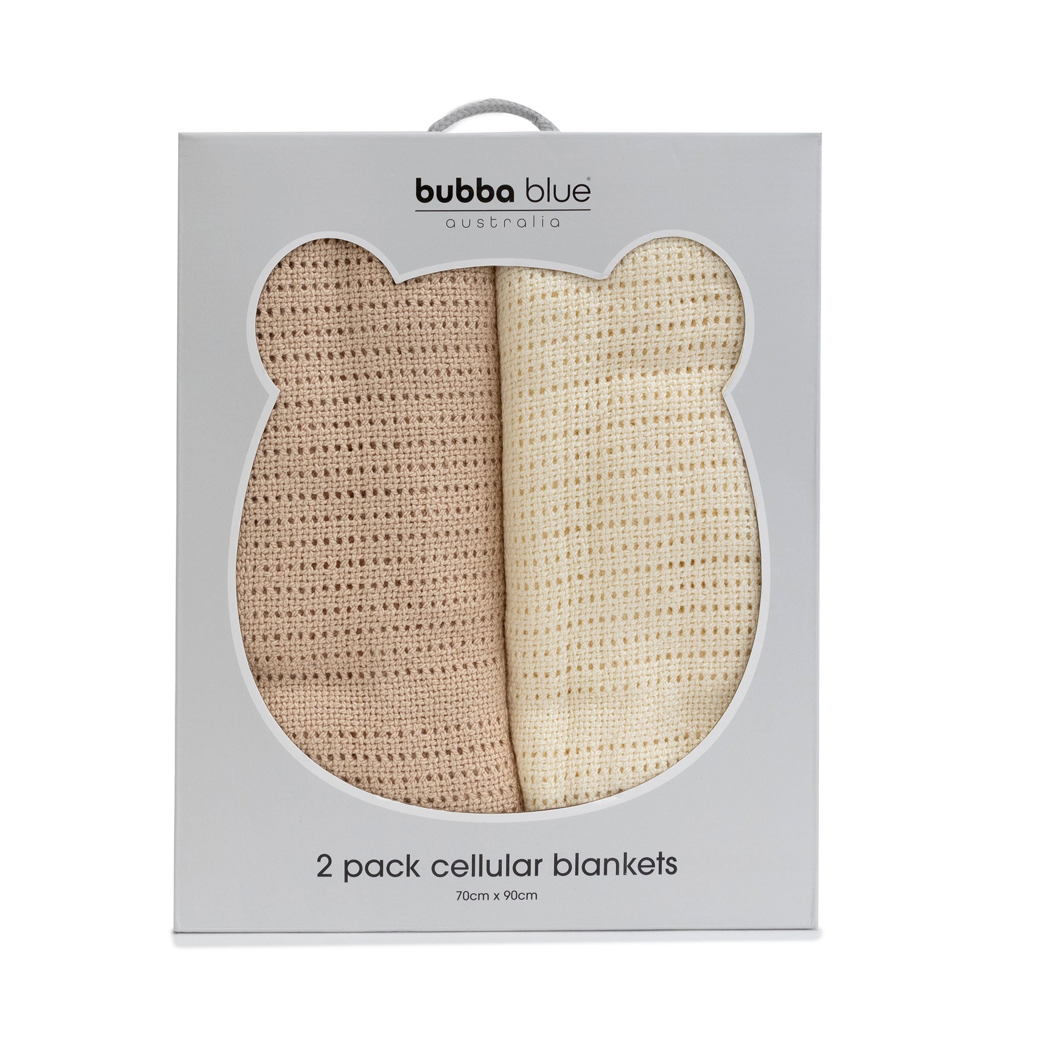 Nordic 2-Pack Thermal Cellular Blanket - Soft Vanilla & Latte Colors - Perfect for Baby Crib, Stroller, and Cozy Home Use