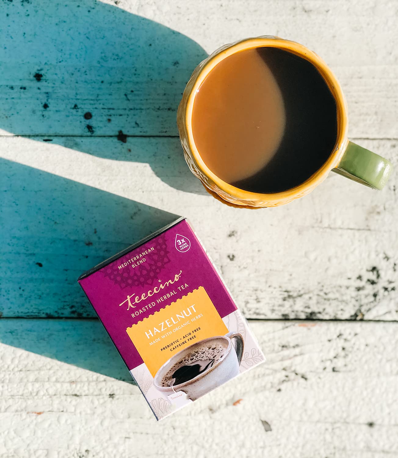 Organic Hazelnut Herbal Tea Bags - Caffeine Free, Prebiotic, Rich Roasted Flavor for Natural Energy Boost - 25 Count - Perfect for Morning Brews & Relaxing Evenings