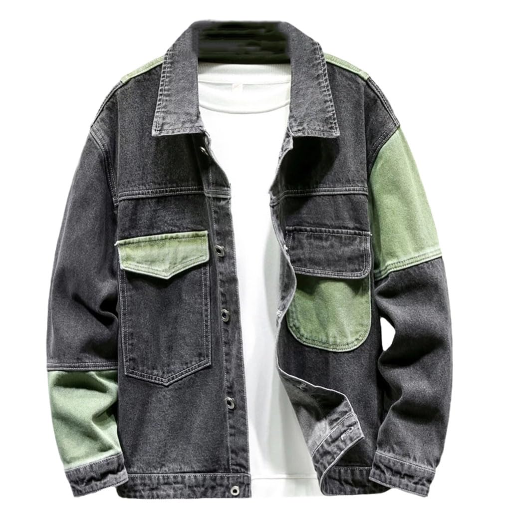 Men's Classic Denim Jacket for Spring & Fall - Casual Streetwear Coat for Everyday Wear | Perfect for Outdoor Activities, Travel & Urban Fashion