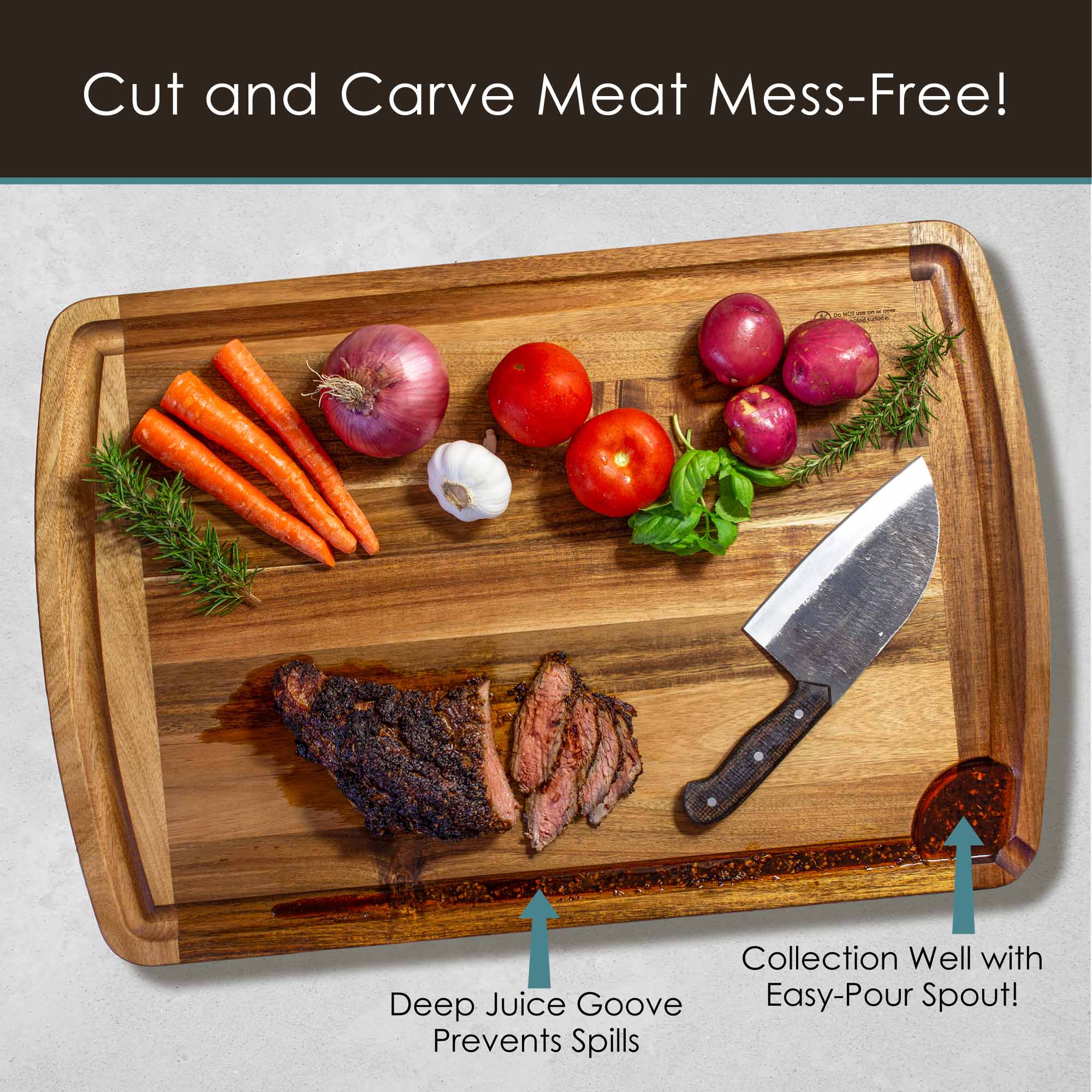 Premium Rock & Branch® 600SI Bamboo Cutting Board 30