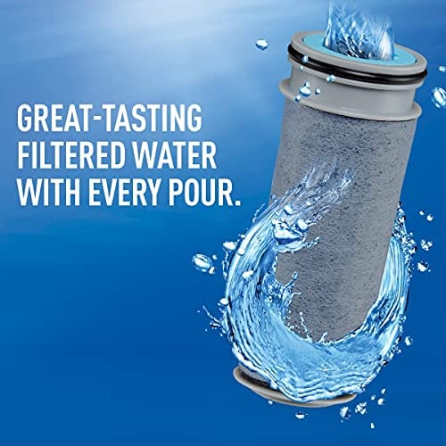 Brita Stream Cascade Water Filter Pitcher - Large 12 Cup Capacity (1 Count) in Bordeaux Red | BPA-Free Water Filtration System for Clean Drinking Water at Home & Office