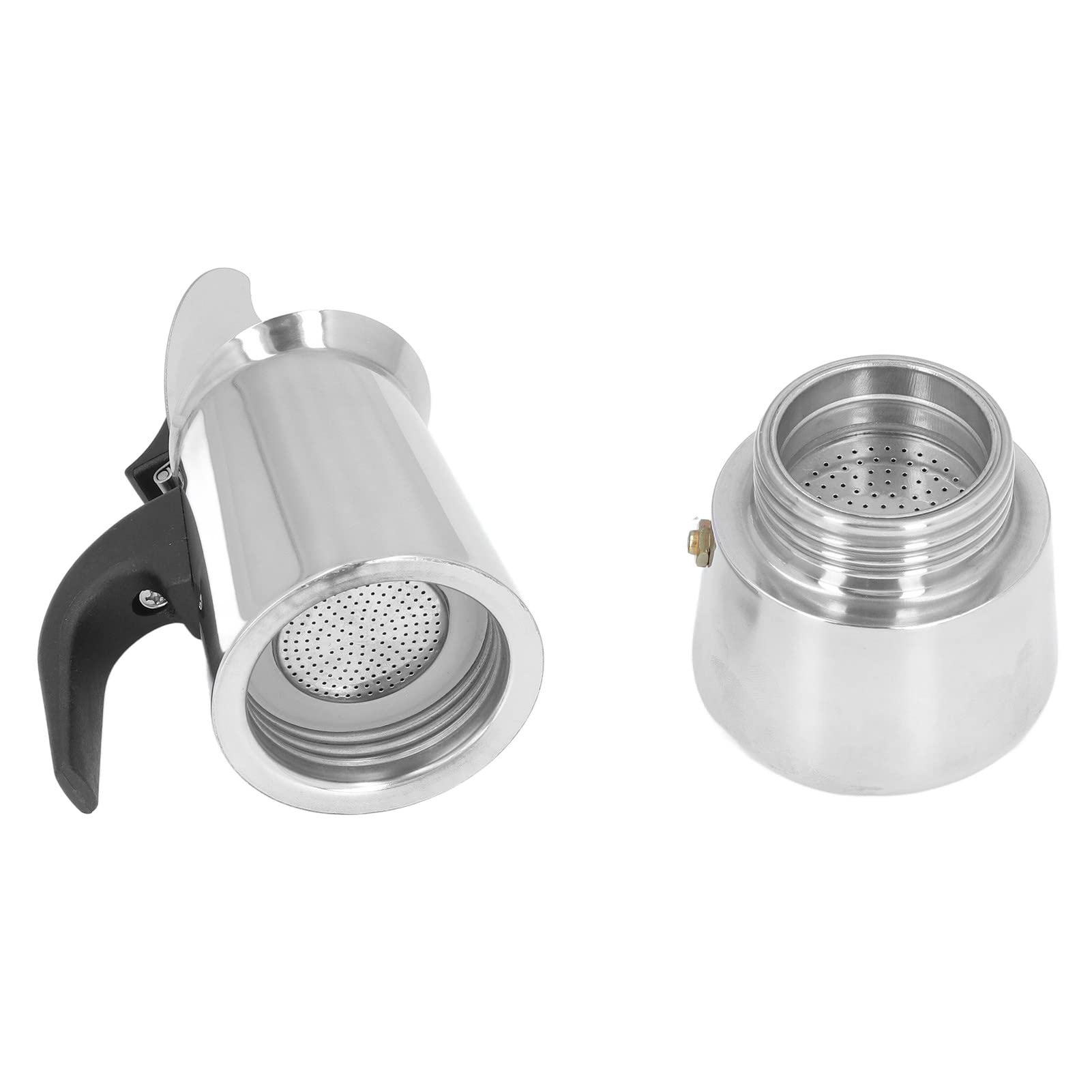 Stainless Steel Moka Pot Espresso Maker - Italian Stovetop Coffee Percolator for Rich Espresso, Perfect for Home, Office & Camping Use