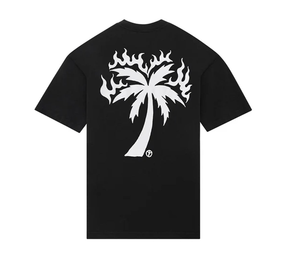 Burning Palm Graphic T-Shirt for Men - Soft Cotton Short Sleeve Tee - Casual Summer Streetwear - Perfect for Beach, Vacation & Outdoor Activities
