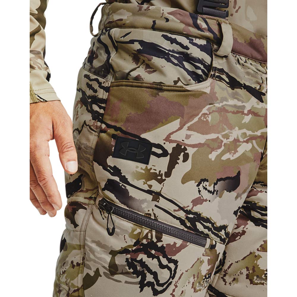 Under Armour Men's Timber Pants - UA Barren Camo/Black, Large Size | Lightweight Hunting & Outdoor Hiking Pants for Men | Perfect for Camping, Fishing & Tactical Activities