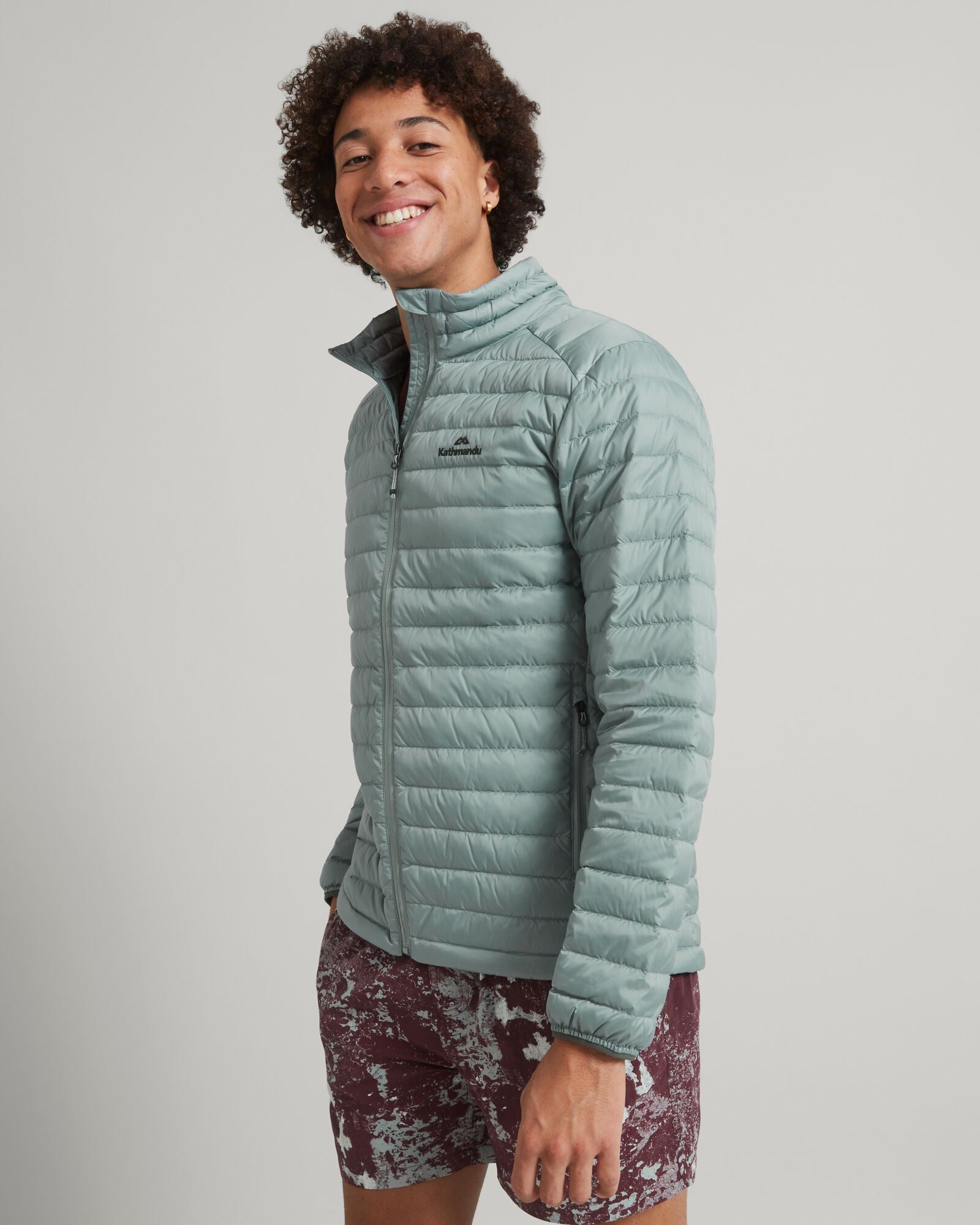 Men's Heli 600 Fill Lightweight Down Jacket - Waterproof Winter Coat for Hiking & Outdoor Activities | Gum Tree Color