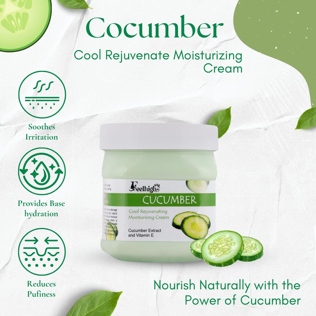 Feelhigh Face & Body Mix Fruit Scrub with Fruit Extracts & Cucumber Cream - 2pc Skincare Set for Exfoliation & Hydration | Perfect for Spa Day & At-Home Self Care