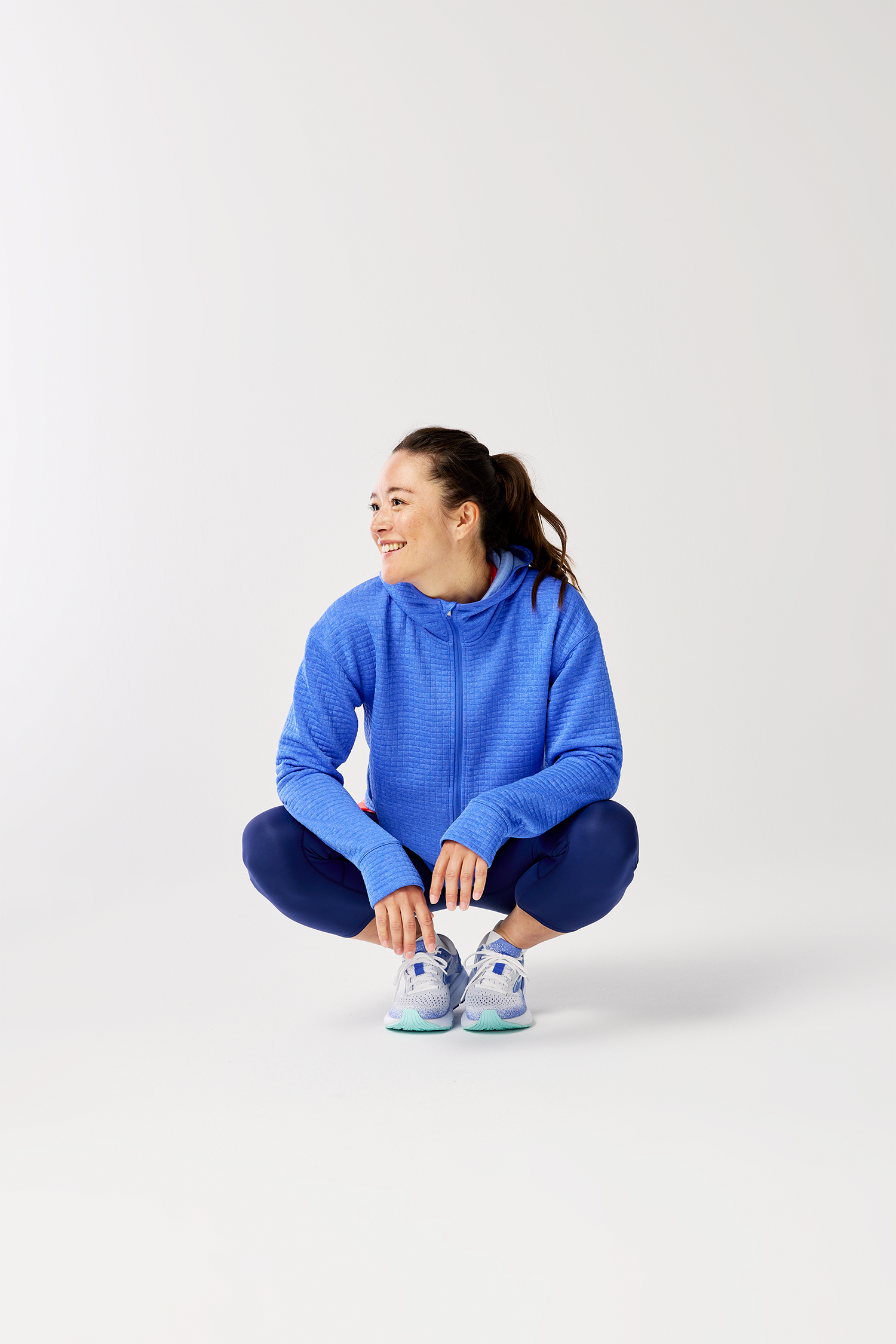Women's Midweight Hoodie - Soft Fleece Lining, Relaxed Fit, Breathable Fabric (Bluebell) - Perfect for Workouts, Running, and Casual Wear