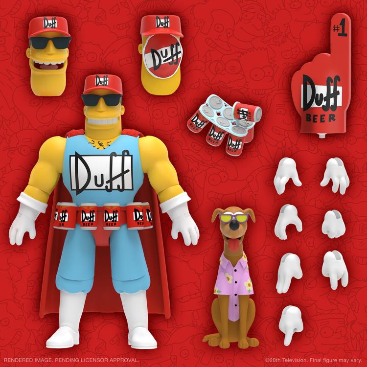 The Simpsons ULTIMATES! Duffman Action Figure - Collectible Toy for Fans, Perfect for Display & Gifts (Home Decor, Office Display, Pop Culture Collection)