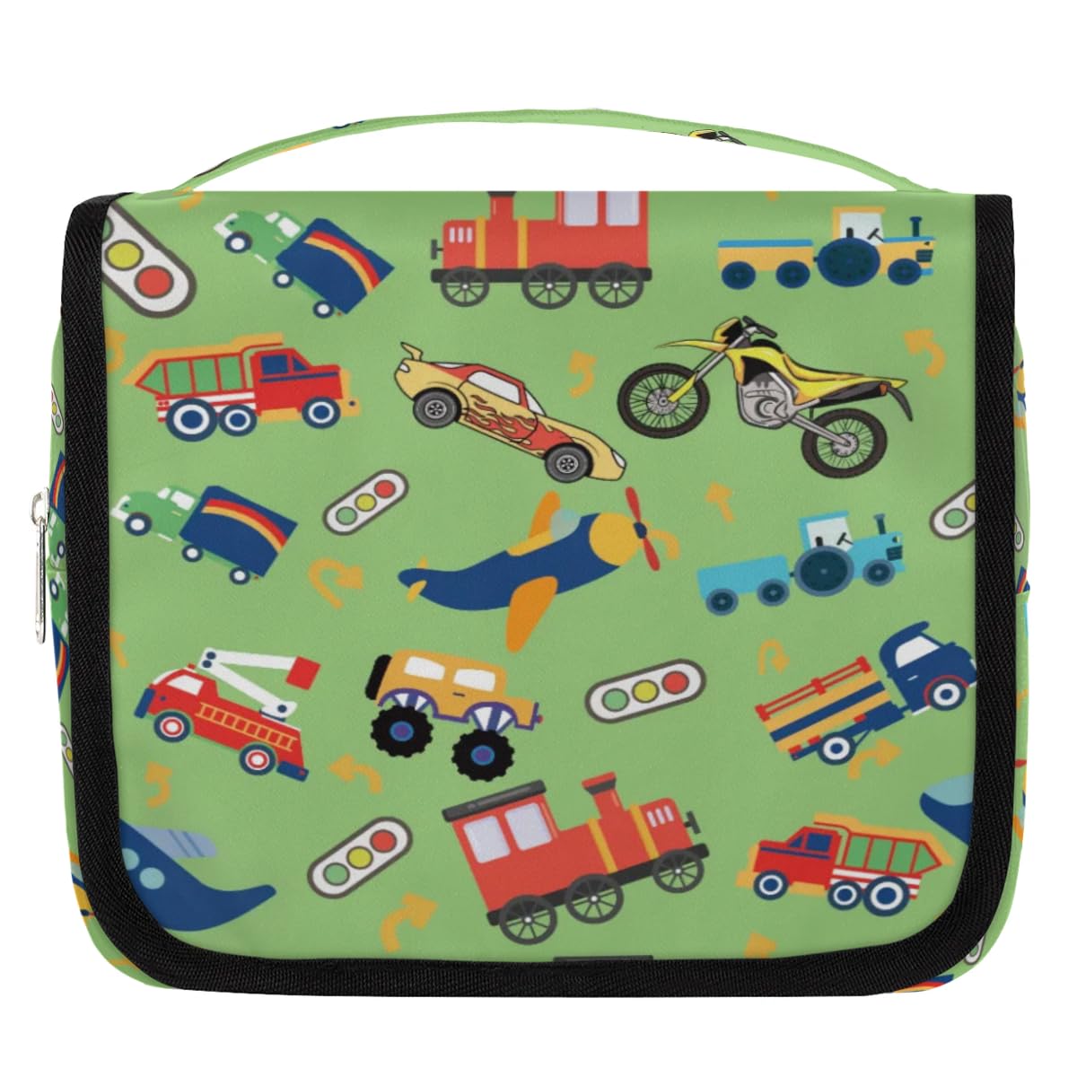Durable Hanging Travel Toiletry Bag with Hook - Waterproof Cosmetic Organizer for Men & Boys - Perfect for Trucks, Tractors & Cars - Ideal for Toiletries, Makeup & Accessories Storage on Road Trips & Camping