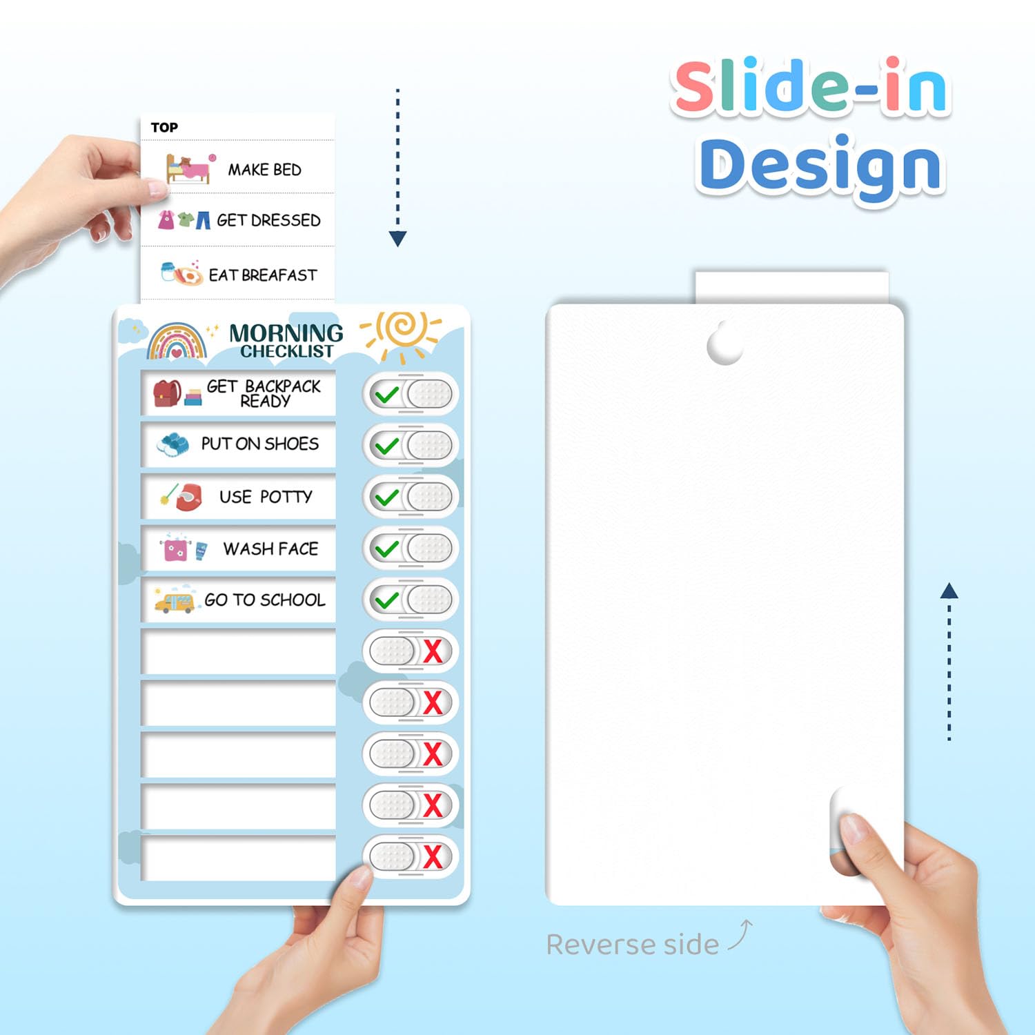 Upgraded Magnetic 3-in-1 Kids Routine Chart - Bedtime, Morning & Daily Chore Schedule Board for Toddlers & Children | Perfect for Home Organization & Parenting Tools