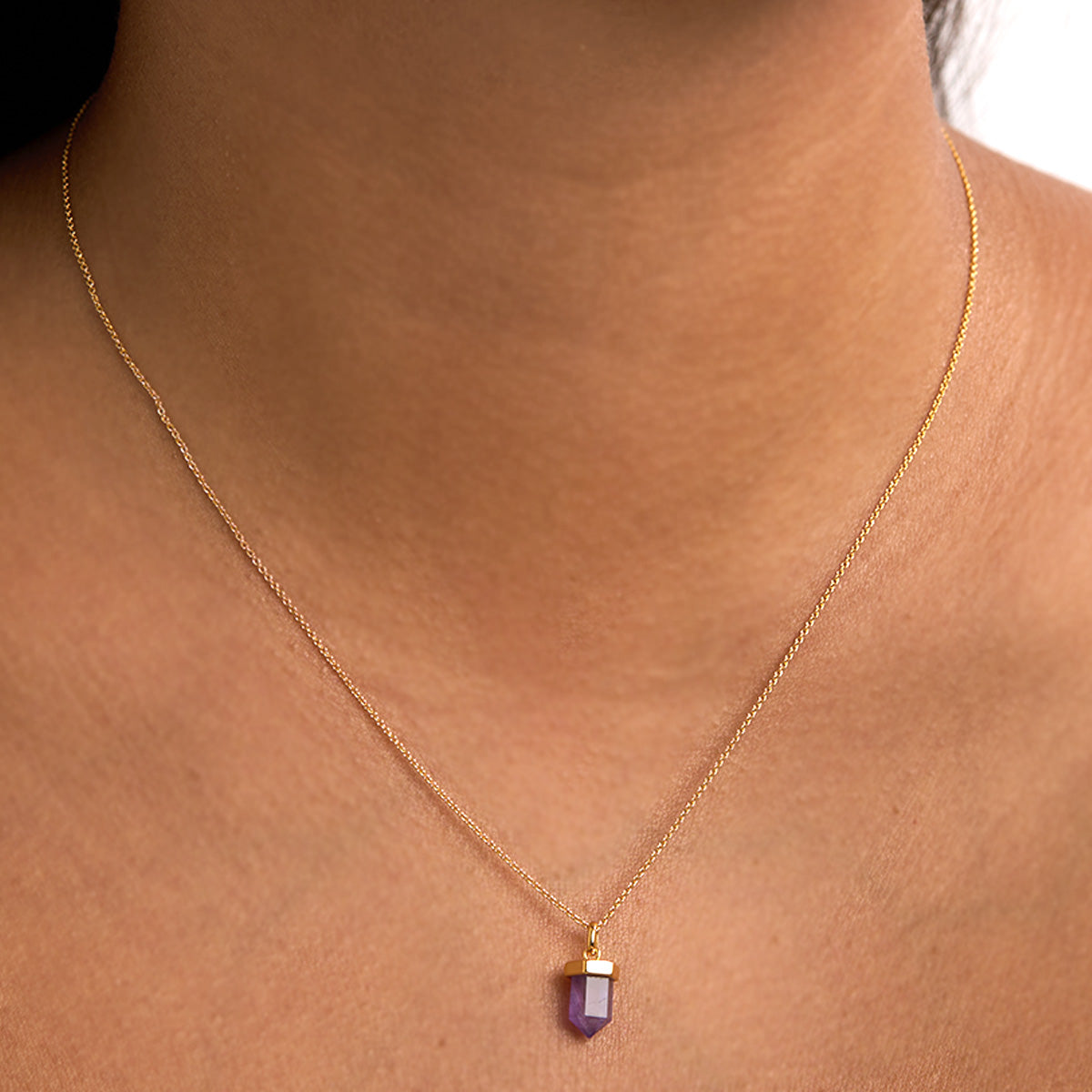 Elegant Drop Amethyst Crystal Gold Charm Pendant - Perfect for Necklaces, Bracelets & Jewelry Making | Spiritual Healing & Fashion Accessory