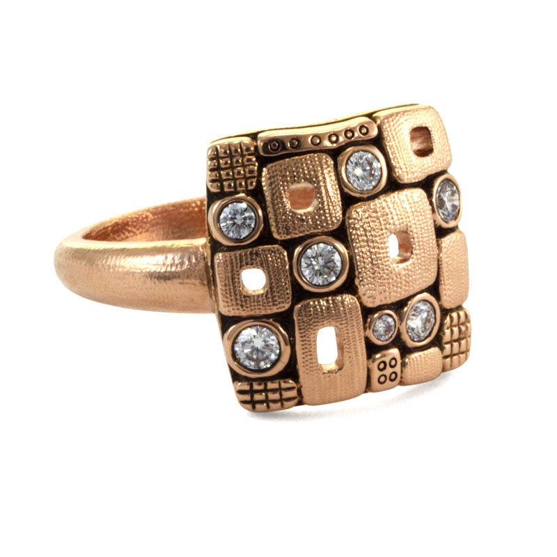 Alex Sepkus Square Windows Dome Large Ring R 158RDA - Elegant Statement Jewelry for Women, Perfect for Weddings, Parties & Special Occasions