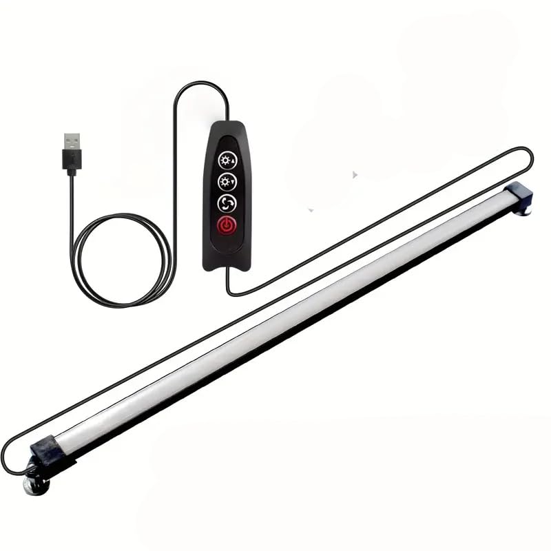 13.7In USB LED Strip Lights - 3 Color Changing (2700K, 4000K, 6000K) Under Cabinet Lighting for Kitchen, Closet, Workbench & Dorm Room | Energy-Efficient LED Light Bar for Home & Office Workspace