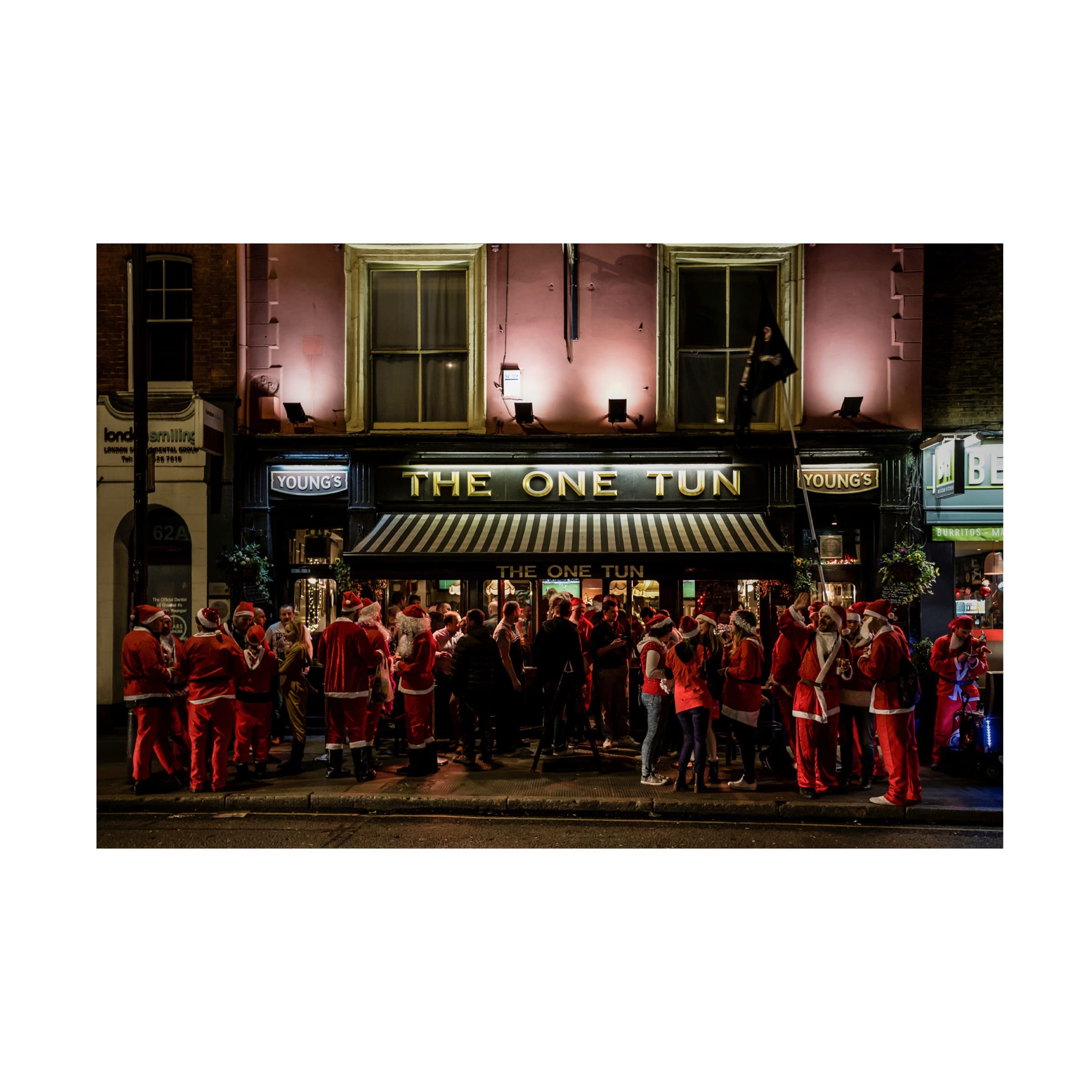 Trademark Fine Art 'Santa's Teambuilding' Canvas Wall Art by Walde Jansky - Perfect for Christmas Office Decor & Holiday Home Decoration