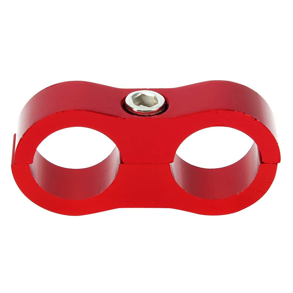 High-Quality Aluminum Alloy AN8 Oil Fuel Water Hose Tube Separator Divider - Red Auto Accessory for Fuel Line Management & Engine Protection - Perfect for Automotive, Marine & Industrial Applications