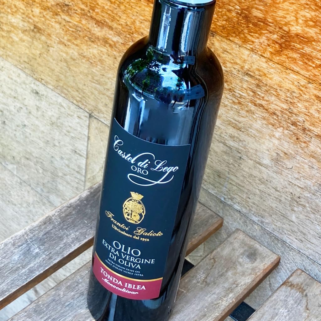 Premium Extra Virgin Olive Oil - Monocultivar Castel di Lego Tonda Iblea 500ml - Cold Pressed, Rich Flavor for Cooking, Salads & Gourmet Dishes
