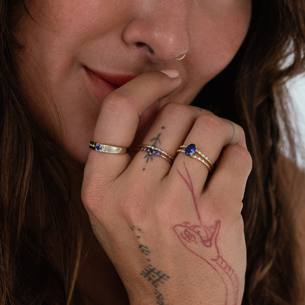 Elegant Sapphire Oceana Ring – Genuine Blue Sapphire & Sterling Silver Jewelry for Women – Perfect for Weddings, Anniversaries & Special Occasions