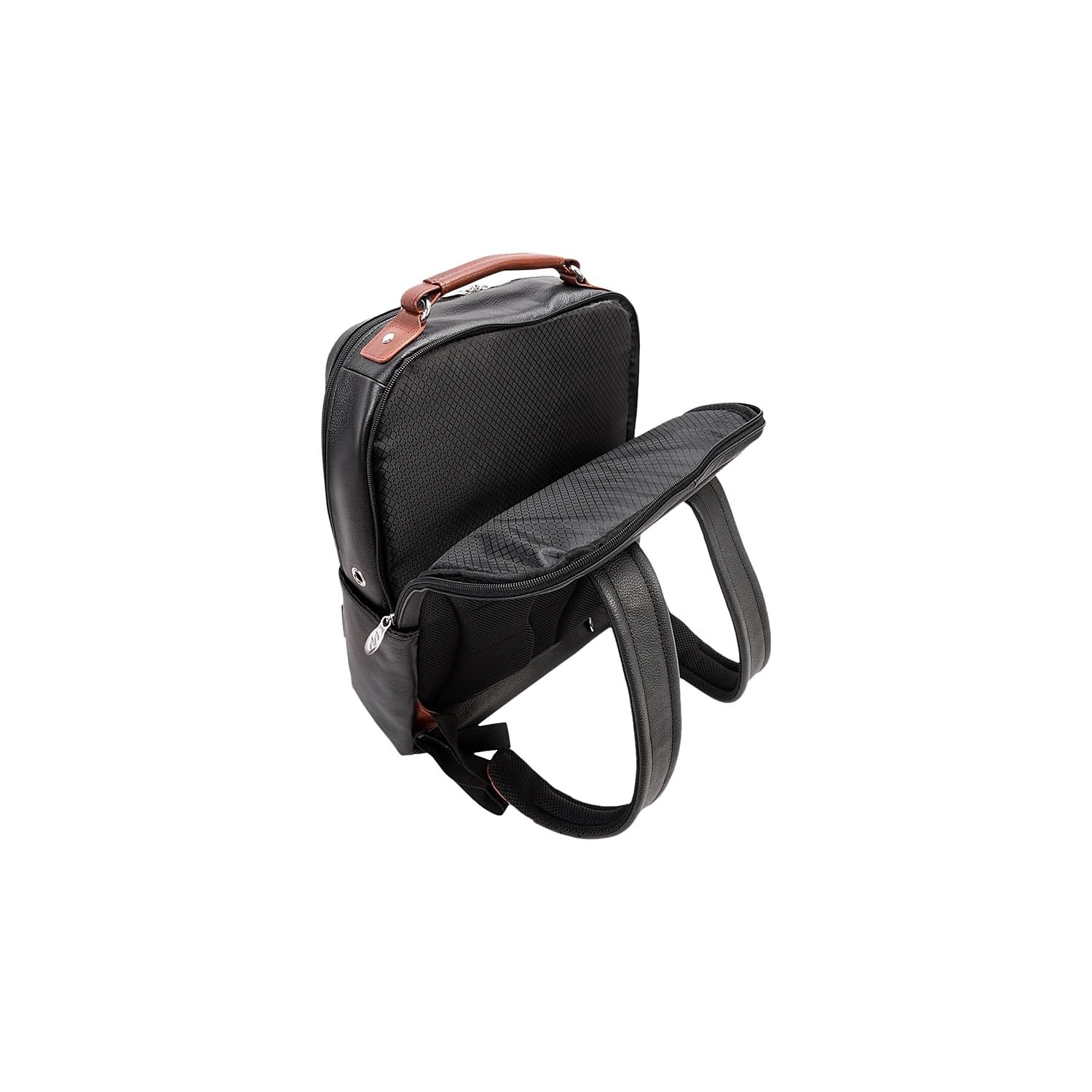 McKlein U Series Logan Genuine Leather Laptop Backpack for Men & Women - 15.6 Inch Business Computer Bag with USB Charging Port - Perfect for Office, Travel & College (Black, Model 19082)