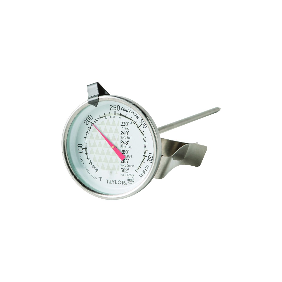 Taylor TruTemp Candy & Deep Fry Dial Thermometer - Accurate Cooking Thermometer for Candy Making, Deep Frying, Oil Temperature - Perfect for Home Kitchen, Bakery & Restaurant Use