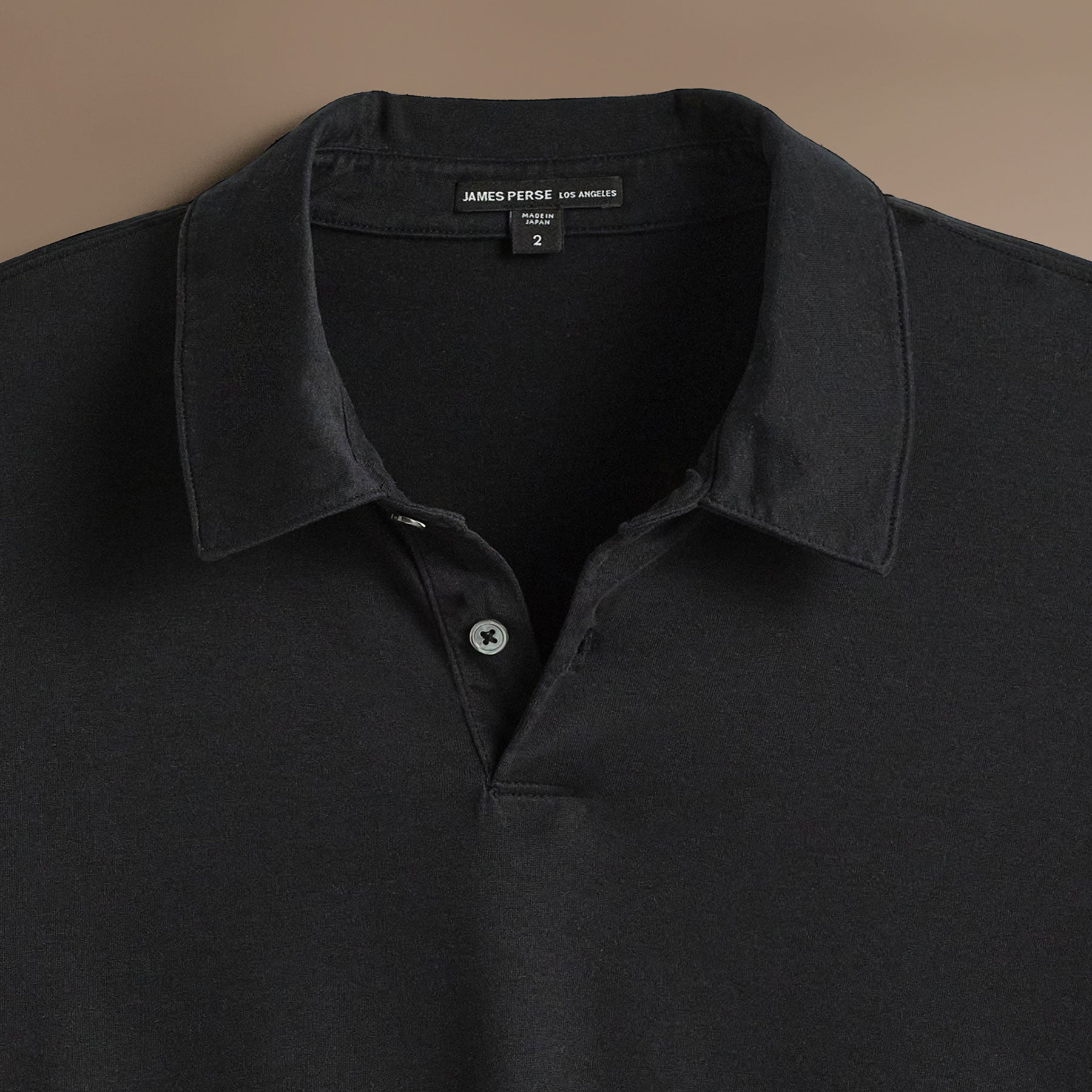 Premium Heavyweight Luxe Jersey Long Sleeve Polo Shirt for Men - Classic Black - Business Casual & Golf Wear