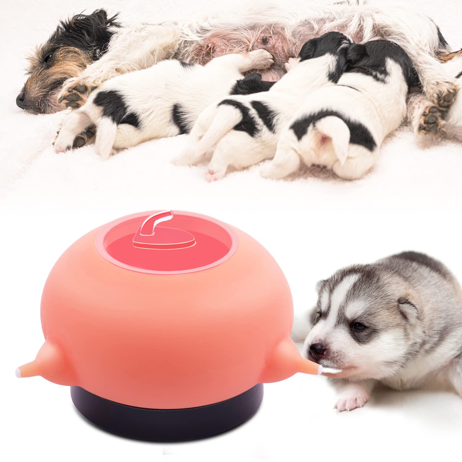 Upgrade Boutique Bubble Milk Bowl - Puppy Feeder for Nursing & Weaning, Multiple Puppy Milk Replacer Station with Non-Slip Base (Great for Esbilac Milk Replacement) - Perfect for Newborn Puppy Care, Dog Breeding & Pet Grooming Stations